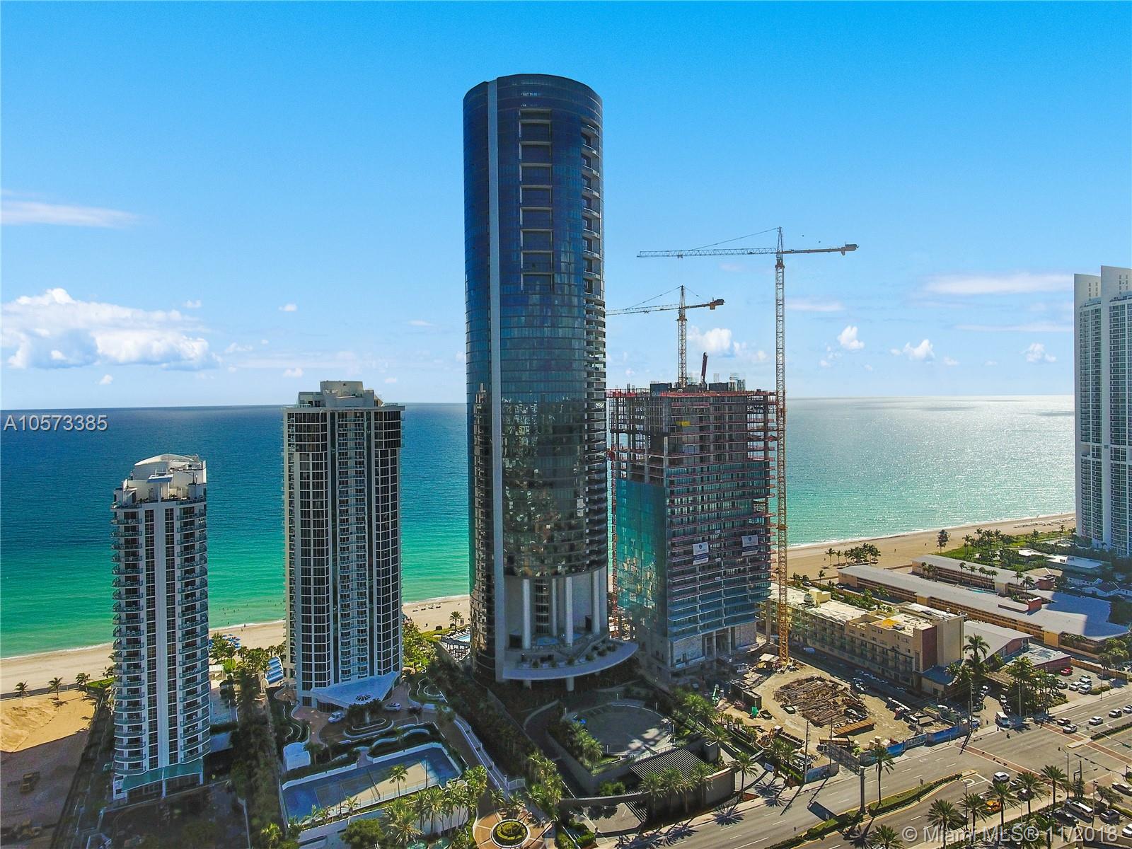 Turnkey Porsche Design Tower unit with unobstructed panoramic ocean and city views. Exquisitely furnished by one of the top design Nick Luaces Design comes with Fendi furniture and top of the line finishes. Private ocean view pool on terrace, outdoor grill, Poggenpohl kitchen with Miele appliances, marble and parquet floors and & private sky garage connected to unit by robotic elevator. Porsche Tower provides a multitude of amenities including an onsite theatre, restaurant, lounge bar, sunset pools, spa, yoga center, VRX emotion Z-55 racing simulator, virtual golf simulator, fitness facility and much more.