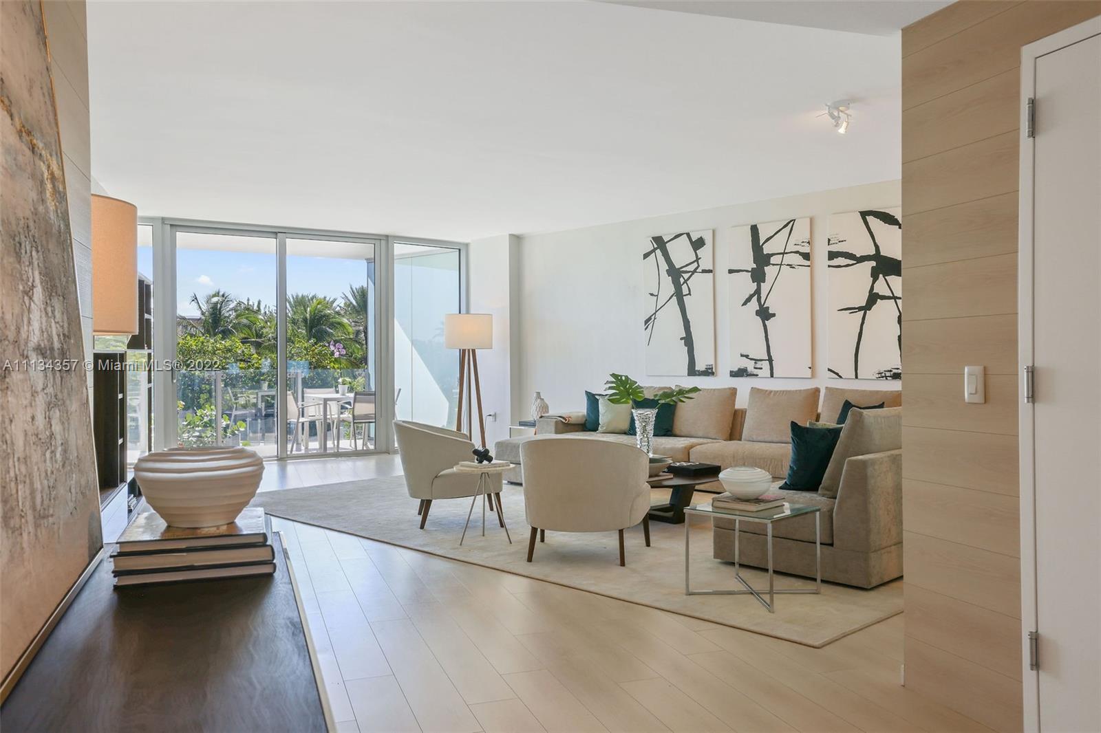 Prof. Designed 3 Bed /3.5 Bath ONE Ocean Ultra Luxe & Private Condo, located in the prime South of Fifth Area. Only 50 Residences in this low density building make life, in this beautifully styled condo a serene experience. Private Elev. Vestibule Gracious spread out floor plan with generous proportioned Living Rm,  Kitchen/ Dining Rm, Master Bed Rm and two Guest Bed Rooms make this unit ideal for entertaining at dinner parties or to host family members/house guests. Light filled Balcony. Kitchen has eat in Marble Island and top appliances from Wolf/ Subzero. Building 5 Star Amenities include private beach club/ spa/ state of the art gym/concierge / pool service. Miami Beach's very top restaurants are in walking distance. This architectural masterpiece by Enrique Norton is a must see!