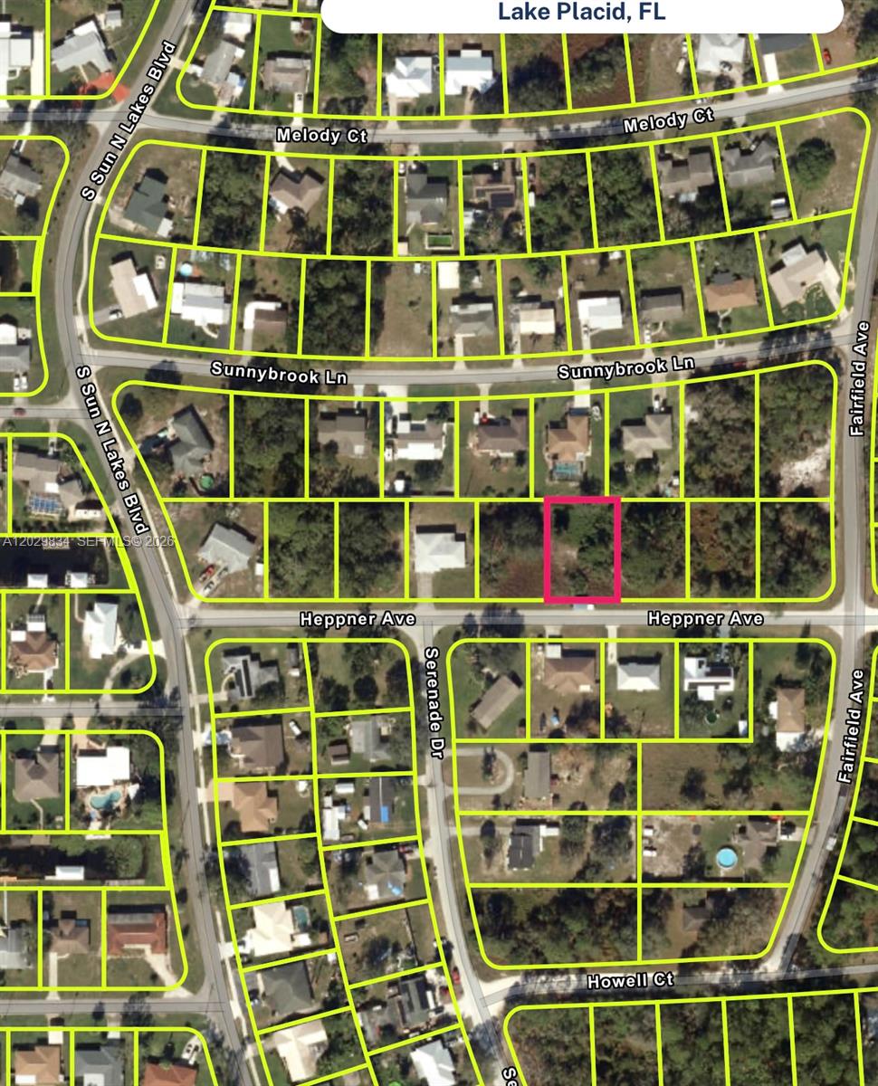 Unlock a unique investment opportunity with this 0.25-acre lot located in the Sun N Lakes Estates of Lake Placid, Highlands County. Zoned R-1 for single-family residential use, this property is situated within a Federal Opportunity Zone, potentially offering significant capital gains tax benefits for investors. The lot features a clean, rectangular 88' x 125' building envelope with convenient paved road frontage directly on Heppner Ave. Located in FEMA-confirmed Flood Zone X, the property offers a minimal hazard building site. You will enjoy a prime location only 8 minutes from downtown Lake Placid and 30 minutes from the regional hub of Sebring. With incredibly low annual taxes of $32, this is a highly cost-efficient land holding. This property is sold as-is with a 14–21 day closing timeline. Buyer is responsible for independent verification of all zoning, utility, and building requirements with Highlands County. Secure this high-potential homesite today!