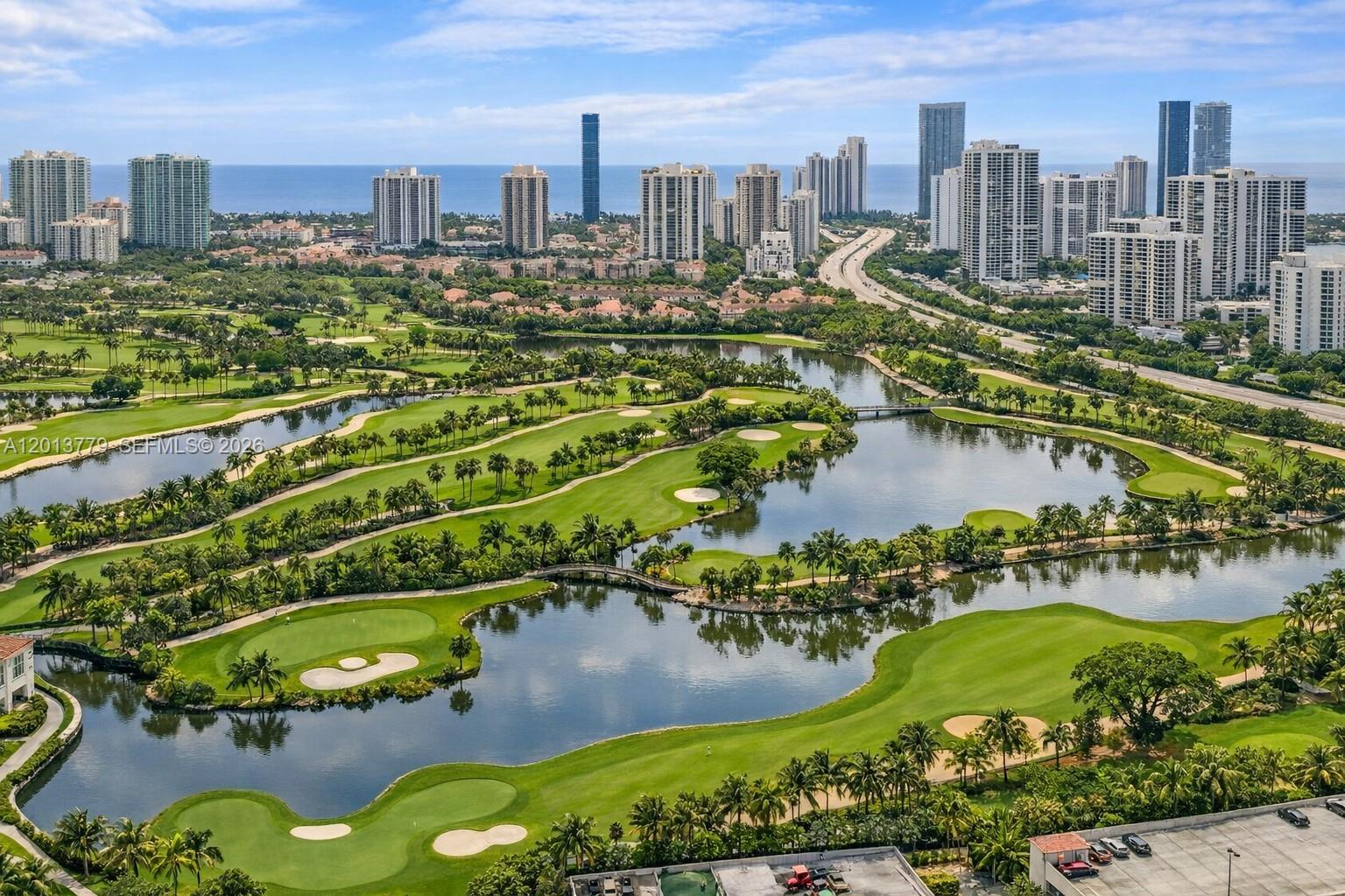 OWNER IS EAGER TO SELL!!! BEST VIEW BELOW MARKET PRICE!! All offers will be considered. Rarely available 2BR/2BA at Turnberry on the Green with 1,175 sq ft, the only unit in this line offering breathtaking sunrise ocean views. Currently rented and generating income, making it an excellent opportunity for investors or future residents alike. Prime location on the Aventura Circle, directly across from Aventura Mall and on the golf course. Resort-style amenities include a fitness center, pool, and 24-hour security. Enjoy the convenience of the best shopping, dining, and walking paths at your doorstep. A true gem with unbeatable views and location!
