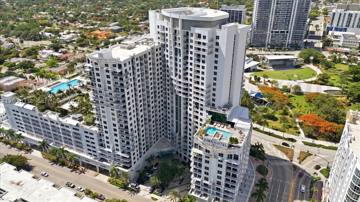 Experience modern urban living at CIRC Residences in the heart of Downtown Hollywood. This bright and stylish 1-bedroom, 1-bath residence offers 672 SqFt of thoughtfully designed living space featuring tile flooring throughout, impact-resistant doors and windows, central A/C, in-unit washer and dryer, dishwasher, microwave, and an open balcony with beautiful skyline and water views from the 7th floor.

Built in 2018, this contemporary residence includes an assigned parking space and storage unit, along with access to desirable amenities including a secured lobby, BBQ/picnic area, and bicycle storage.

Unbeatable location directly across from Young Circle Park, adjacent to Publix, and overlooking the Hollywood Beach Golf Club. Enjoy being just minutes from Downtown Hollywood's vibrant dining, entertainment, arts district, and approximately one mile from the famous Hollywood Beach Broadwalk.

Ideal as a primary residence, vacation home, or investment property. Leasing permitted up to 12 times per year with a minimum rental period of 30 days, offering exceptional flexibility for owners and investors. Vacant and move-in ready. Association approval required.