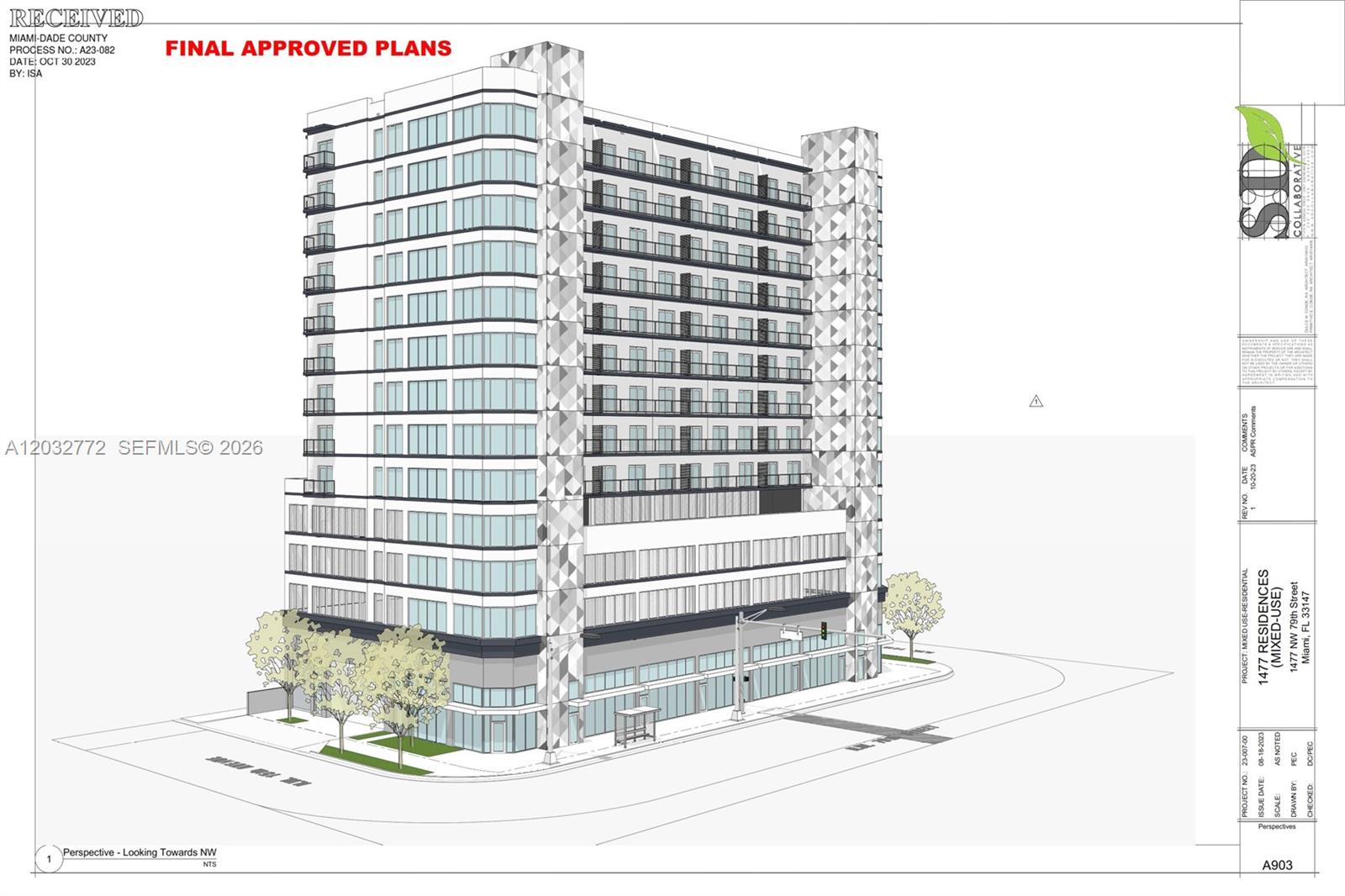 SITE PLAN APPROVED/Opportunity Zone project for 126 units + retail. POINTS OF CONNECTION FOR 12 INCH WATER MAIN AND 8 INCH GRAVITY SEWER READY TO CONNECT TODAY! WASD LOA and POC available. Property bigger than property records.

(Approved scaled down 56 unit/8 story site plan option available ready to go to permitting with subtnatial compliance). Another option buyer can expand the project + 6 floors and up to 185 units total by right. Nearby developments in the attachments. Both Swerdlow group projects (37 acre West Little River project, and mixed-use brightline Little River District) HueHub on 84th St w/ 4,032 units as well as two Blackstone redevelopment projects at 1250 NW 79th and 2640 NW 79th St. Benefits of this project include 75% reduction in property taxes in perpetuity, waiver of impact fees and refund in sales tax on materials, CRA TIF Incentives. Cost savings of $1,713,600 off construction estimate. Construction estimate available. Best priced project in the zip code by far! OM AVAILABLE IN THE ATTACHMENTS. Seller financing possible. Appraisal came in above current list price!