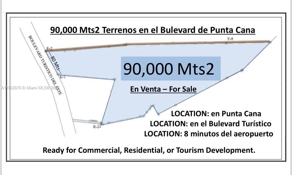 Discover this impressive 90,000-square-meter lot strategically located in one of the most exclusive and fast-growing areas of Punta Cana. Ideal for tourism or residential developments, this land offers:
• A paradisiacal setting with easy access to white-sand beaches and crystal-clear waters.
• A strategic location, ensuring a secure and profitable investment.
• Close proximity to essential services and rapidly developing infrastructure.
This lot is a unique opportunity for visionary investors looking to establish themselves in the Caribbean.
Make your project a reality in Bávaro, Punta Cana, and take advantage of the full potential of this exceptional property!