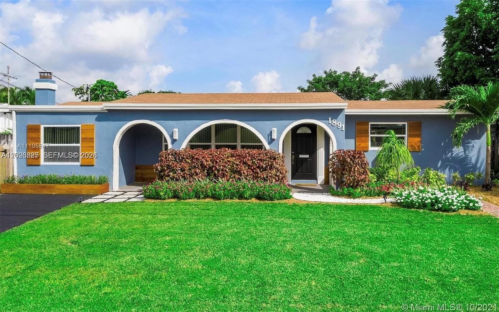 MOVE-IN READY! Turn-key 4-bedroom, 2-bathroom home with POOL and OCEAN ACCESS in the desirable Royal Palm Acres. This beautiful home features a split floor plan, hardwood flooring, spacious living and dining areas, newer AC, an 8/9-year-old roof, stainless steel appliances, and a stunning kitchen with real wood cabinetry and a serving window overlooking the pool and water. The backyard offers a large pool with a screened-in porch, beautiful landscaping and ocean access. Park your boat or RV! Conveniently located near shopping, highways, parks, and just minutes from the beach. COME MAKE IT YOURS TODAY!