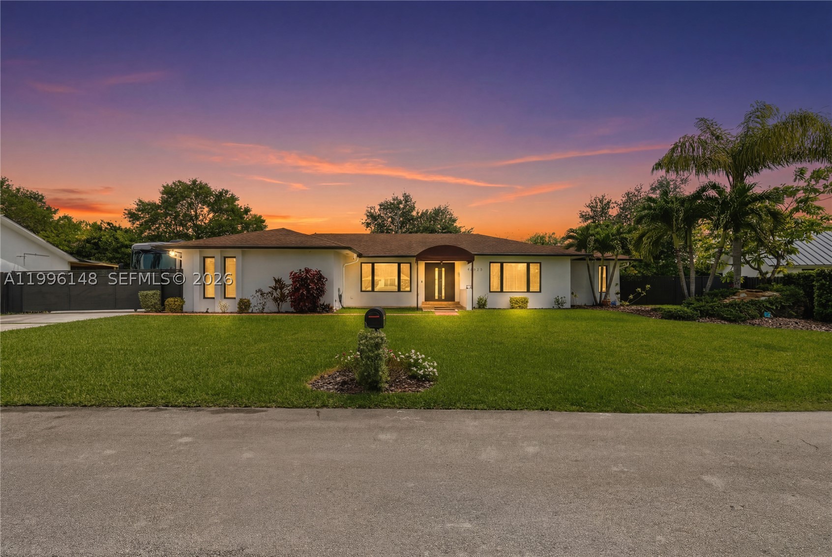 Rare opportunity to own a beautifully renovated home located on a quiet cul-de-sac in highly desirable East Kendall. This private, fully fenced property features gated entry and a spacious layout. The home offers 3 bedrooms, 2 bathrooms, and a 2-car garage, along with an expansive driveway with ample space for multiple vehicles, boat, or RV parking. Inside, enjoy a modern open-concept design highlighted by a stunning chef’s kitchen with an oversized island, abundant cabinetry, and upgraded appliances, all flowing into bright and spacious living areas. Additional features include impact windows and doors, updated systems, and a dedicated laundry area.
Step outside to a large screened-in patio and open backyard complete with outdoor entertaining space, and mature landscaping. Ideally located just minutes from major highways, shopping, dining, and hospitals. A unique combination of privacy, location, and modern upgrades.