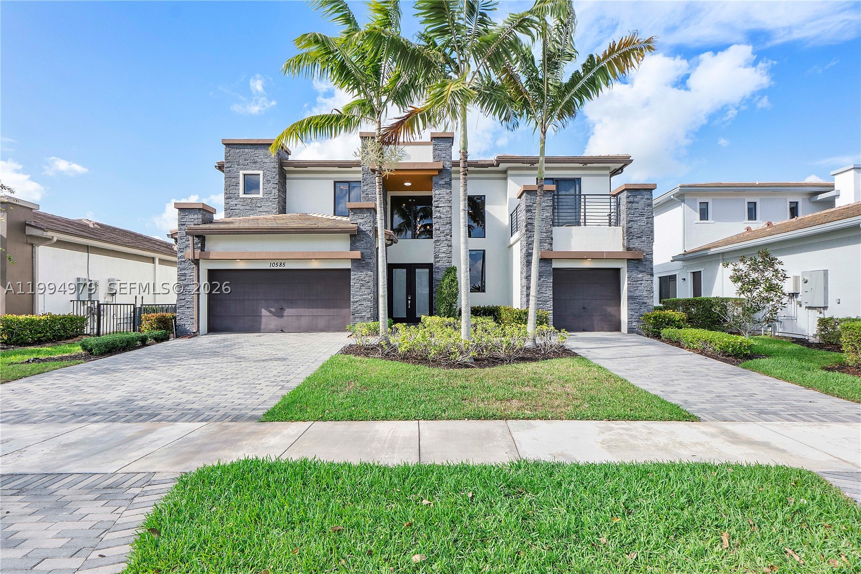 Motivated Seller—Price reduced  - Welcome to The Victoria in Cascata, Parkland's Premier Gated Community. This stunning two-story residence offers 6 bedrooms, a den, a spacious loft, and 7 bathrooms. The main living area impresses with soaring 20-foot ceilings and abundant natural light, seamlessly connecting the formal living room, family room, game room, and den. All opening to a terrace perfect for indoor-outdoor living. The gourmet kitchen features premium stainless steel appliances, upgraded European cabinetry, and generous counter space, ideal for hosting and daily use alike. Designer finishes throughout include upgraded flooring, European wall coverings, and custom luxury light fixtures. Ample storage and a highly functional layout make this home as practical as it is beautiful.
The first-floor primary suite is a true retreat, offering direct backyard access, coffered ceilings, two walk-in closets, and a spa-inspired bath with a jetted Roman tub and dual-head shower. Upstairs, five additional bedrooms and an oversized loft provide flexible space for guests, a home office, or leisure. The expansive backyard offers a terrace with ample room to add a custom pool. A private outdoor haven to enjoy South Florida living year-round. Smart home-ready infrastructure allows seamless integration of modern technology throughout. Situated on a corner lot, larger than standard.