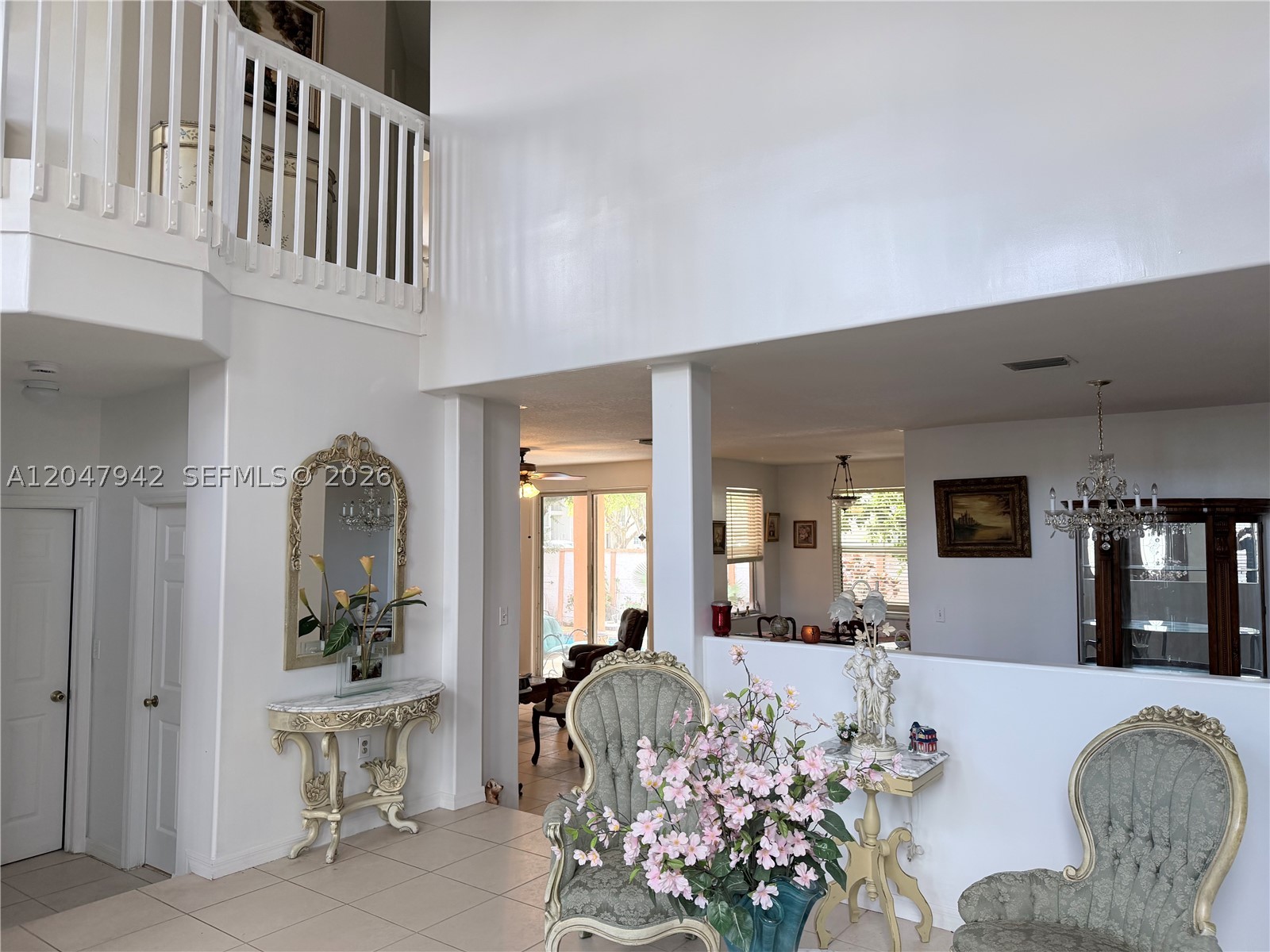 Great Location, Spectacular Mediterranean style. 4BR 3.5 Bath home, formal living and dining room, huge family room, LOFT, roof top terrace/sun deck overlooking the spacious patio and your own in-ground POOL. Eat-in kitchen with wood cabinets, granite countertops, new washer/dryer & A/C, full bedroom and bath downstairs, tile 2nd floor. Hurricane shutters. Large two car garage, Outside shower/cabana bath, low HOA includes gated security, alarm, cable, walking distance to schools, shopping, entertainment, basic cable TV and ADT monitoring included.
Mango and nispero tree.