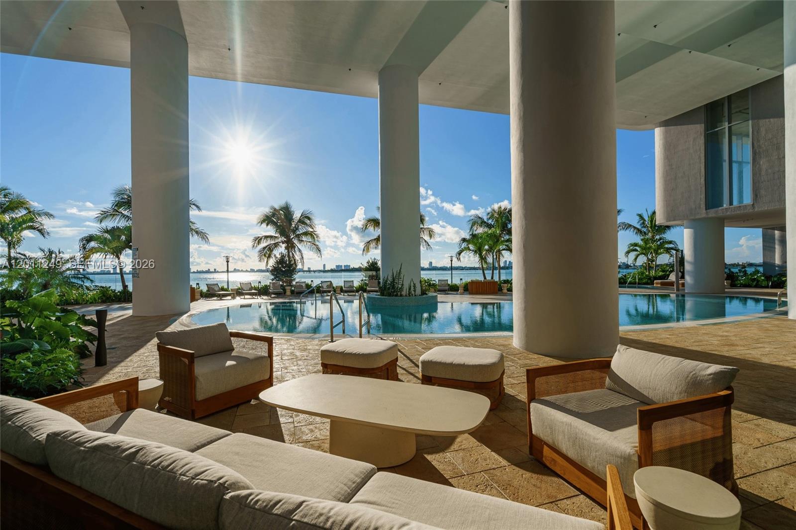 A rare chance to secure a corner North Tower 4-bedroom residence before delivery. This elevated, design-forward canvas is in the heart of Miami’s most coveted waterfront address. Expansive, glass-wrapped living areas are designed for seamless indoor-outdoor flow, framing breathtaking direct ocean, Biscayne Bay and Miami skyline water views. Spanning ~2,800 total SF with a deep 300 SF terrace, this 4BD, 5.5BA + flexible den/office + staff room home offers private elevator entry into a private foyer, plus separate entry for staff for true discretion. Elevate daily life with 2 acres of exclusive world-class amenities: 3 pools, sauna, steam and massage rooms, game room, gym, children's room, conference center, putting green, tennis/basketball/pickleball courts. Perfectly positioned in the most coveted location of Edgewater’s cultural crossroads - walk the waterfront to the opera, ballet, theater, museums, concerts, parks, games and more. Minutes from: Wynwood (2), Midtown (3), Design District (4), Downtown & Brickell (5), Miami Beach (6). Walk to Whole Foods or 2 min to Trader Joe’s.