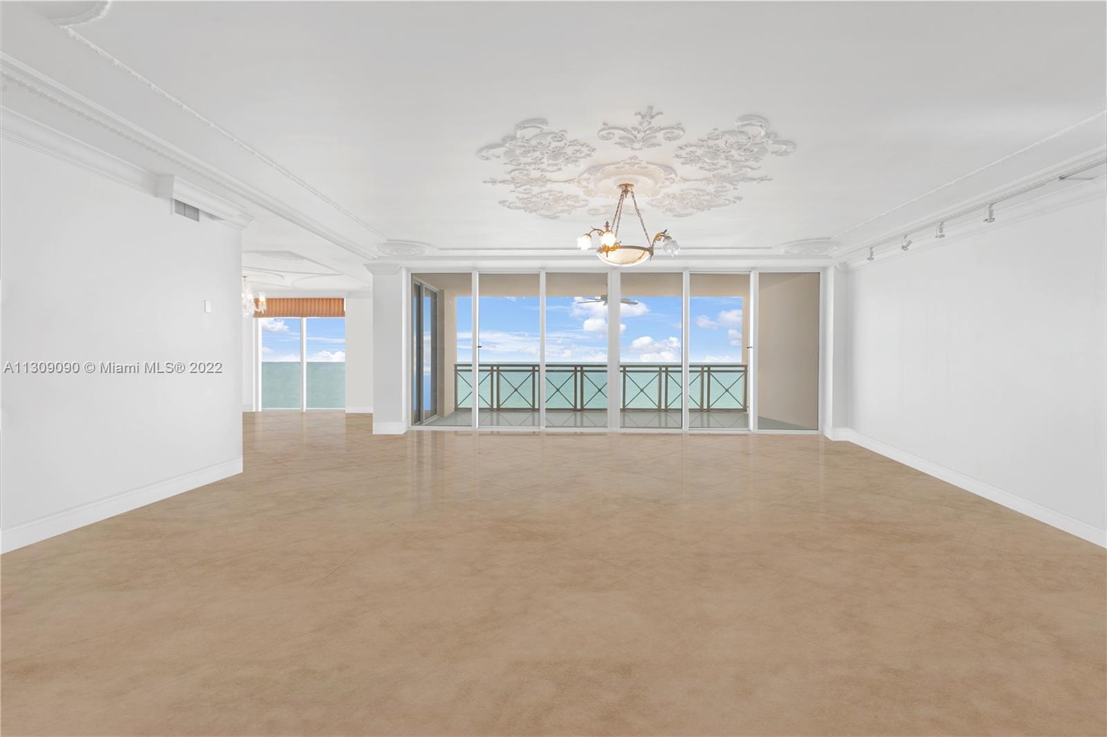 Spectacular corner unit at the exclusive Grand Bay Residences in Key Biscayne. Sought after & rarely available NE corner with direct beach & ocean views as well as skyline views. 3 balconies offering the perfect setting to enjoy sunrises & ocean breezes. Private elevator access to unit with foyer entry. Large living & entertaining areas. 3 ensuite bedrooms+staff quarters. 5.5 baths. Grand master suite with 2 baths & separate walk-in closets. Office/Den with custom millwork. Marble floors. Ample storage & service entry to laundry/utility. 2 Storage Lockers. Assigned Parking 342 & 340 offer a total of 4 tandem parking spaces. Grand Bay offers resort style living & amenities - private beach access, beach chair/umbrella service, pool, gym, valet, 24 hour doorman & adjacent to the Ritz Carlton.
