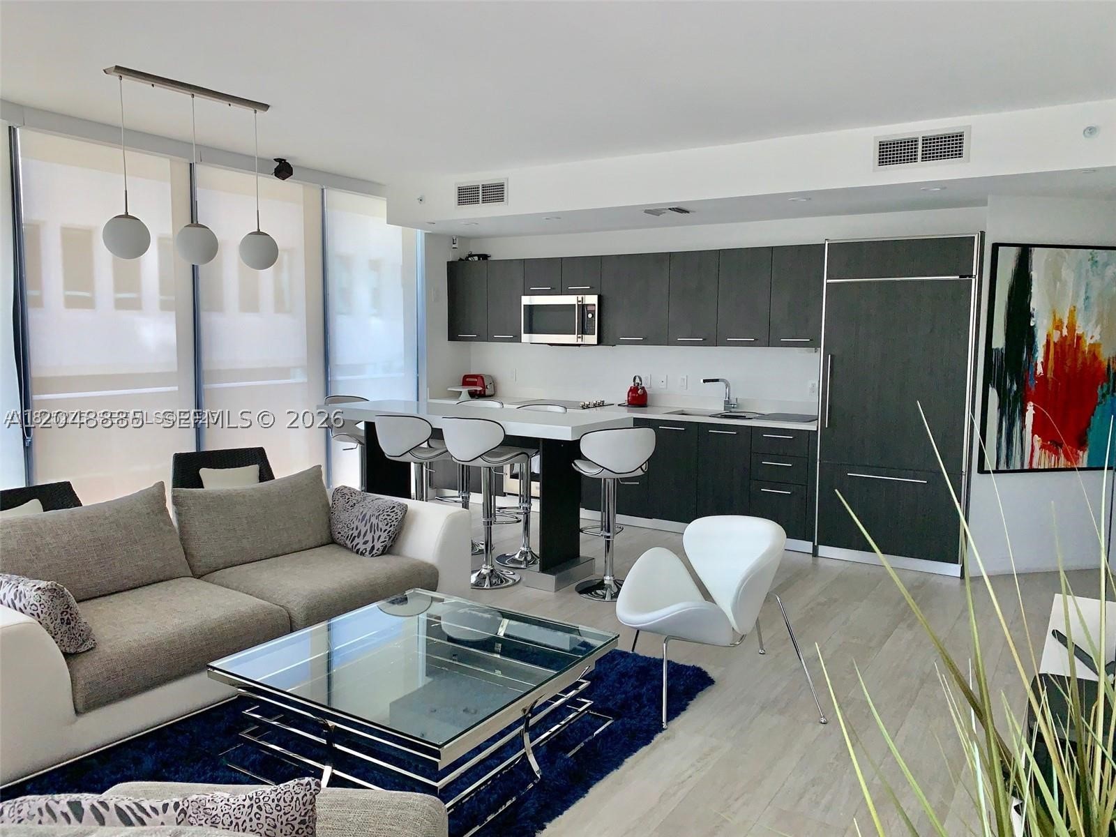 Experience elevated city living in this 2-bedroom, 2-bathroom + den residence at Brickell Heights West Tower. Featuring premium appliances, elegant finishes, floor-to-ceiling glass, and city views, this home offers both style and comfort. Residents enjoy world-class amenities, including the renowned Equinox fitness club, resort-style pool, business center, and outdoor wellness spaces, all just steps from Brickell City Centre, fine dining, shopping, and entertainment.