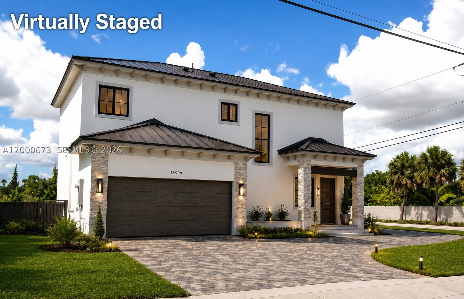 Beautiful Eluthera model built by Mountain Cove in 2023. Single family home, 2 story 4-bedroom, 3-bathroom. Main bedroom with doble walking closet and the other 3 also offer nice and spacious walking closets. This model has a bedroom and full bathroom on first-floor level. Features: metal roof, 20 x 20 tiles throughout the general areas, granite countertops, stainless steel appliances, high-efficiency tankless water heaters, Zebra blinds, impact windows and doors, completed fenced, and beautiful landscaping. NO HOA or CDD fees. Additionally, spacious Doble car garage with a circular drive way and space for plenty cars. Space for boat, RV, truck, and more. Great location, close to Publix, restaurant, US1, Turnpike. A+ schools.
• “Some images have been virtually enhanced/staged to show possible use of space.” 
• “Photo includes virtual staging for illustrative purposes only.”