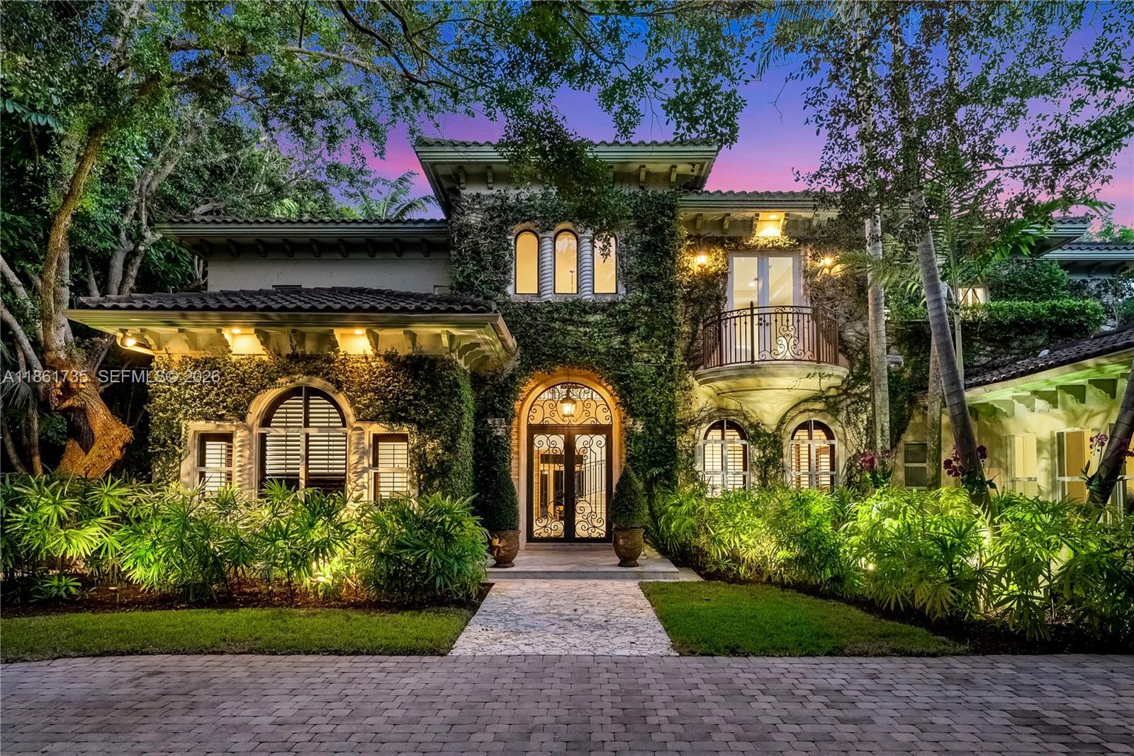 Nestled on a highly sought-after, quiet street in Ponce Davis, this privately gated mediterranean estate sits on a 29,403 SF lot with 6 bedrooms and 5 baths boasting 7,251 SF total. Surrounded by lush landscaping, equipped with top of the line appliances, gas fireplace, generator, exterior lighting, surround sound system, plenty of outdoor space, a spa- with two over sized 10 foot deep heated pool with a fountain feature and a 2 car garage.