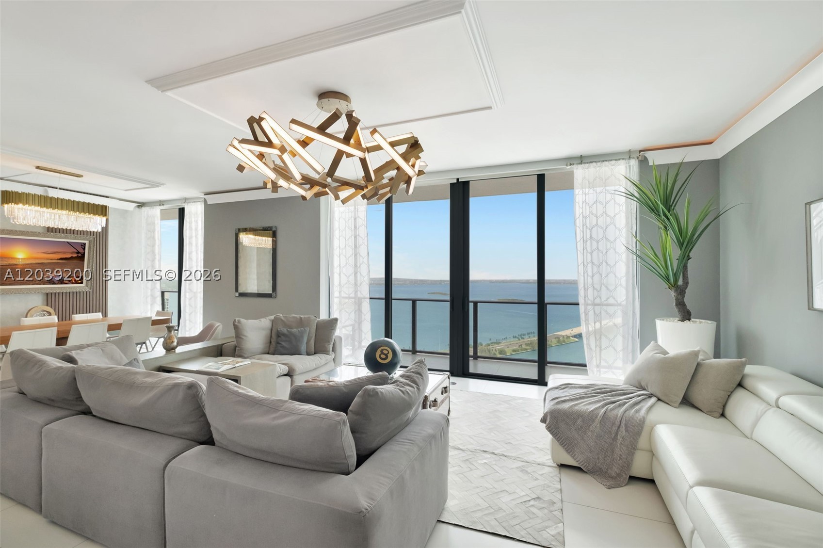 Exceptional Designer Fully Furnished Penthouse Unit for Rent short and long Term. This one-of-a-kind penthouse
boasts stunning Biscayne Bay water views and abundant natural light, making every morning coffee a breathtaking
experience. Originally designed with the Grand Paraiso Kitchen plan, this uniquely designed penthouse features 3
bedrooms and 4 full bathrooms. The well-thought-out layout provides 2,007 square feet of livable space, plus a
247 square foot terrace. Experience the exclusive Paraiso lifestyle with a rooftop pool, beach club, kids' playground
room, designated BBQ area, movie theater, park, boardwalk, gym, retail spaces, and an incredible outdoor dining
experience at Amara at Paraiso. Don't miss the opportunity to see this extraordinary unit.