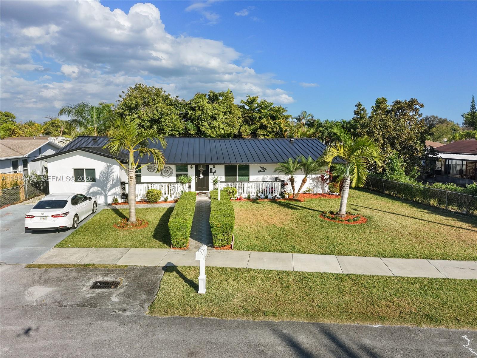 Spacious 4-bedroom, 3-bath single-family home with NO HOA and a classic traditional layout! Two bedrooms feature en-suite bathrooms, offering flexibility for guests or multi-generational living. The home includes a formal living and dining room plus a separate family room highlighted by a beautiful wood ceiling, creating a warm and inviting gathering space. Two additional storage closets provide extra functionality.

The remodeled L-shaped kitchen offers stainless steel appliances, dine-in seating, and is separate from the formal dining area. Bathrooms have been tastefully updated. Major upgrades include a brand-NEW 2025 METAL ROOF and impact windows for peace of mind and insurance savings.

Enjoy outdoor living in the fenced backyard with privacy landscaping, sparkling pool, and backyard shed for storage. The property also features a front porch area and sidewalk in front of the home.

Conveniently located minutes from US-1, offering abundant dining, shopping, and everyday conveniences, and just a short drive to Zoo Miami. A fantastic opportunity to own a move-in-ready home in a prime location!