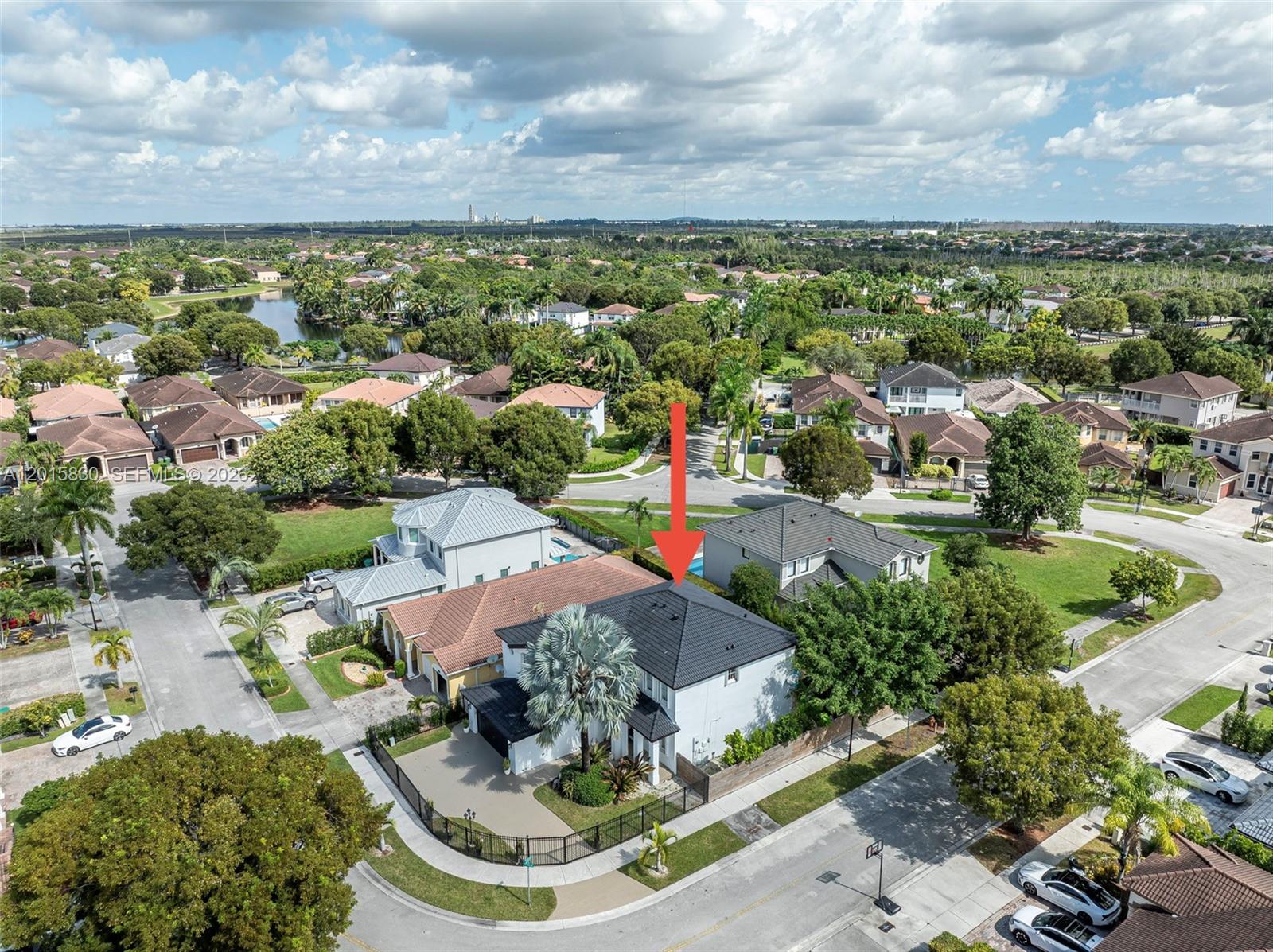 Discover the beauty of South Florida living in this stunning 2004 Mediterranean pool home, privately tucked away on a rare corner lot beside a peaceful private park. Fully remodeled with timeless elegance & modern comfort in mind, this exceptional residence offers the perfect blend of luxury, serenity & everyday functionality. Featuring 4BR & 3.5BA, home offers spacious living, dining and family rooms designed for both intimate family moments and unforgettable gatherings. At the heart of the home, the gourmet kitchen with stainless steel appliances and smart-home features flows effortlessly into the main living spaces, creating a warm and inviting atmosphere filled with natural light. Escape to the tranquil primary suite, your own private retreat complete with a balcony overlooking the tropical surroundings and a spa-inspired bath featuring dual vanities, dual toilets, Jacuzzi tub and spacious walk-in shower designed for relaxation after a long day. Enjoy a tropical backyard oasis with sparkling pool and spa, paver patio and room for boat, making it perfect for entertaining, weekend barbecues, or simply enjoying peaceful evenings under the stars. Additional features 2CG, laundry room, fresh paint, newer A/C systems for added comfort and peace of mind. Best of all, there is no HOA, located near top-rated schools, Florida’s Turnpike, Miami Int'l Airport, Downtown Miami & beaches. With only four homes on this quiet block, opportunities like this are truly rare.  A must see!