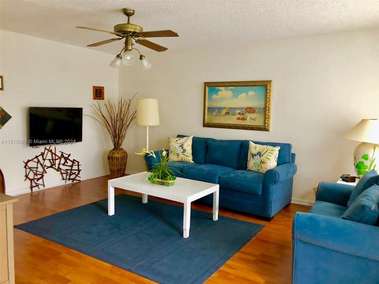 For investors only!! Beautiful unit in Century Village - 55 plus community. Overlooking golf course and lake. Furnished. Laminated floors. Enclosed balcony. Plenty of activities in the community. Tennis courts, swimming pools, clubhouse, golf, restaurant, library, weekly parties, theater, fitness center, sauna, billiards, 24 Hr. security, and much more. Min credit score as per association is 650. Unit is under rental contract until Dec 31, 2026- rented for $1,500 month. Excellent tenant. Show assist.