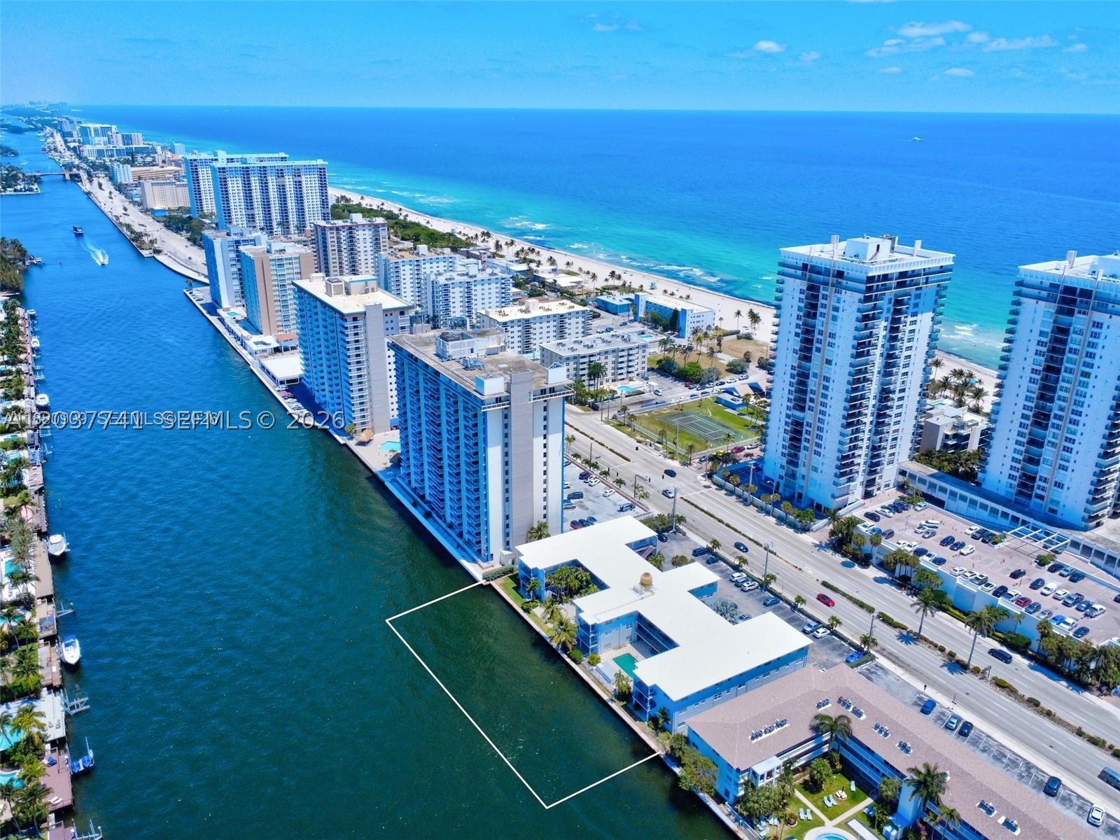 Beautifully renovated 1-bedroom, 1-bathroom condo just steps from the beach! Located in a charming three-story garden-style building, this first-floor corner unit offers comfort, convenience, and an unbeatable location with direct beach access just across the street.

Perfect as a primary residence, vacation home, or income-producing investment. Rentals are permitted up to 12 times per year with a 30-day minimum lease.

This immaculate, move-in-ready condo features an open-concept kitchen with brand-new appliances, a new A/C (installed with permit), new water heater, updated lighting throughout, tile flooring, and oversized floor-to-ceiling closets. Offered fully furnished with stylish contemporary furnishings, making it truly turnkey.

The building has successfully completed its 50-year certification, the association has reserves, and a brand-new roof has recently been completed.

Residents enjoy a waterfront pool overlooking the Intracoastal Waterway, a beautifully landscaped courtyard, elevator, fitness center, BBQ area, common laundry facilities, and one assigned parking space.

Ideally located just minutes from Aventura, Hallandale Beach, Hollywood Beach Broadwalk, Fort Lauderdale-Hollywood International Airport, restaurants, shopping, and the new waterfront Publix. Enjoy the best of South Florida living with the beach, dining, and entertainment all within easy reach.