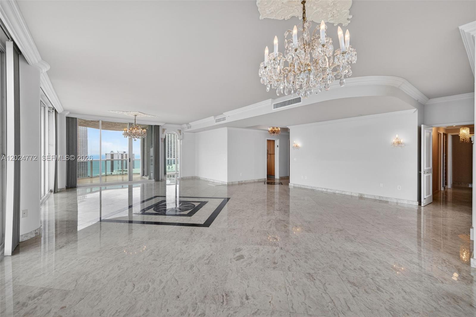 Welcome to Exclusive Sunny Isles Beach's Finest Towersuite Extraordinaire. Artisans & Craftsmen Have Completed A Work Of Art with Finest Finishes. Upgrades & Features Include 10 Ft Ceilings, All Marble Floors Throughout, Super Spacious 4 Bed + Den or 5th Bedroom + Family Room, Custom Lighting, Custom Doors, Custom Closets, Etch Glass, Archway's, Electric Window Treatments, Subzero, Wine Cellar, and So Much More, 2 Large Terraces With The Most Panoramic Ocean, Bay & City Views. Enjoy the unsurpassed lifestyle of Oceania with tennis courts, clubhouse, beach service, best restaurants indoors and outdoors, spa, sauna, fully equipped gym with Zumba classes, happy hours, and 5 star luxury resort amenities . A boater's dream on private island with a marina and so much more.