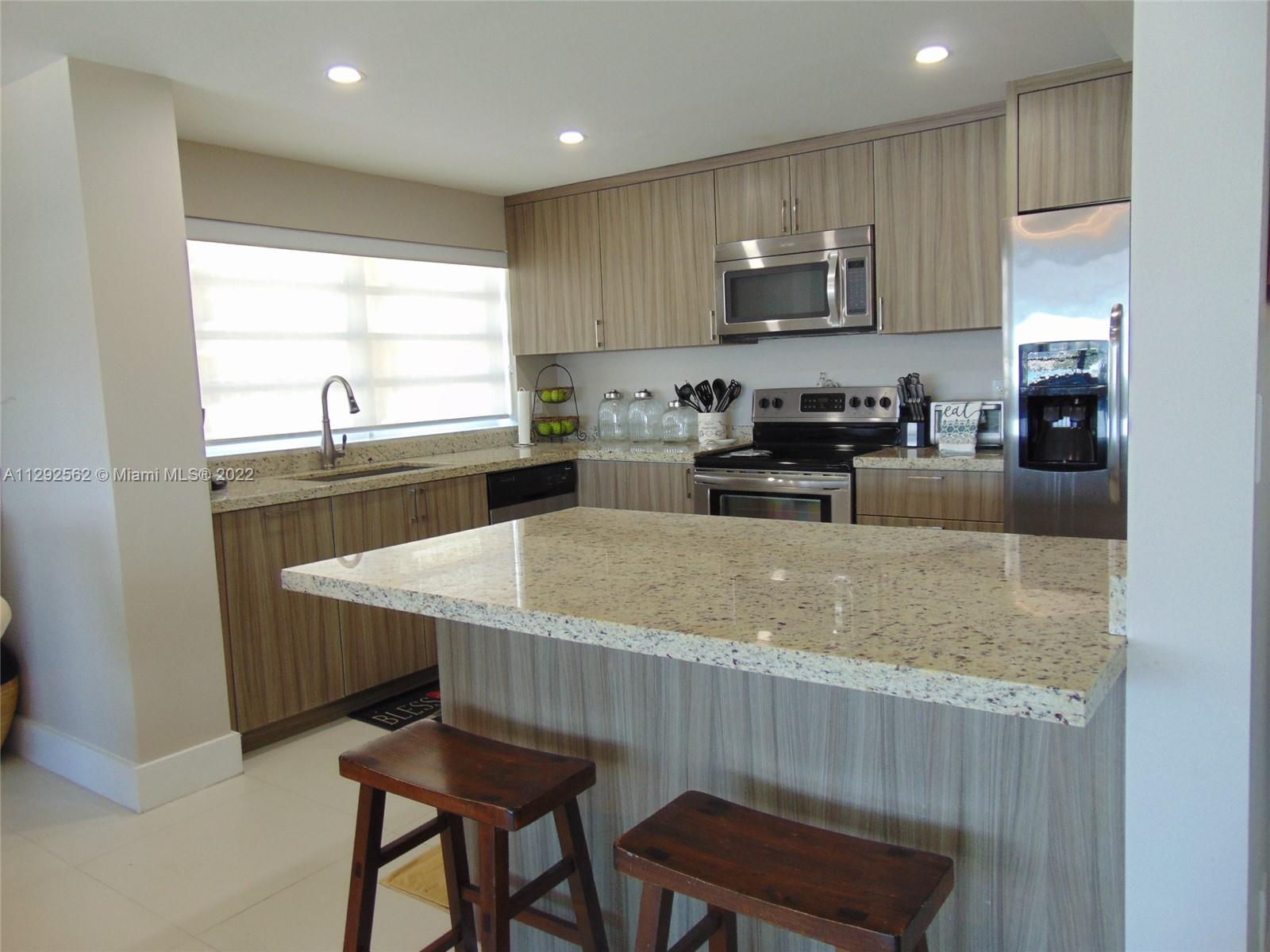 Seasonal rental available for a minimum of four months beginnig January 1st. Large corner two bedroom two bath unit on 5th floor with direct intracoastal view from every window! Fully Furnished. Across the street from the beach in Hallandale Beach, FL next to Hollywood Beach, Diplomat Mall and 5 min away from Sunny Isles Beach and Aventura! Secure community with intracostal swimming pool and new elevators. Condo is completely renovated & features open kitchen with granite counter tops and stainless steel appliances. Tile floors throughout. One parking space plus guest, association requires application. No washer/dryer in unit.