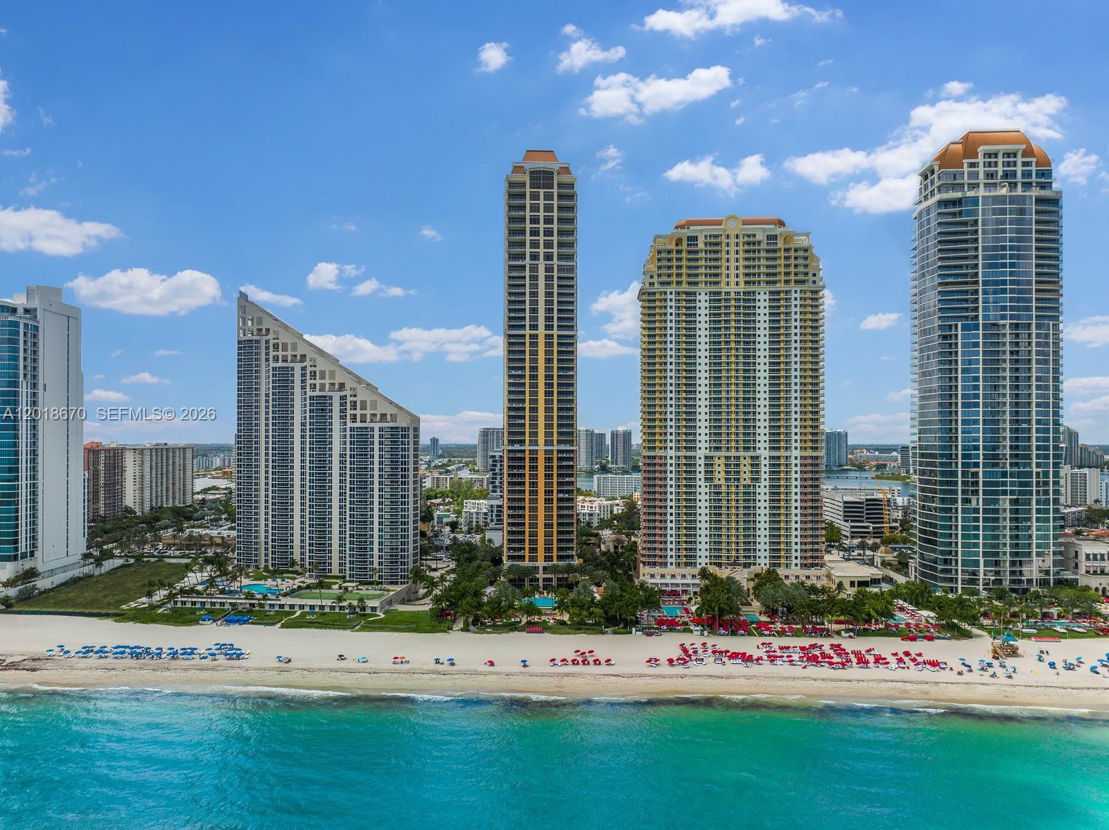 Enjoy 5 star amenities at the Mansions of Acqualina! Gorgeous flow through corner unit! Must see!