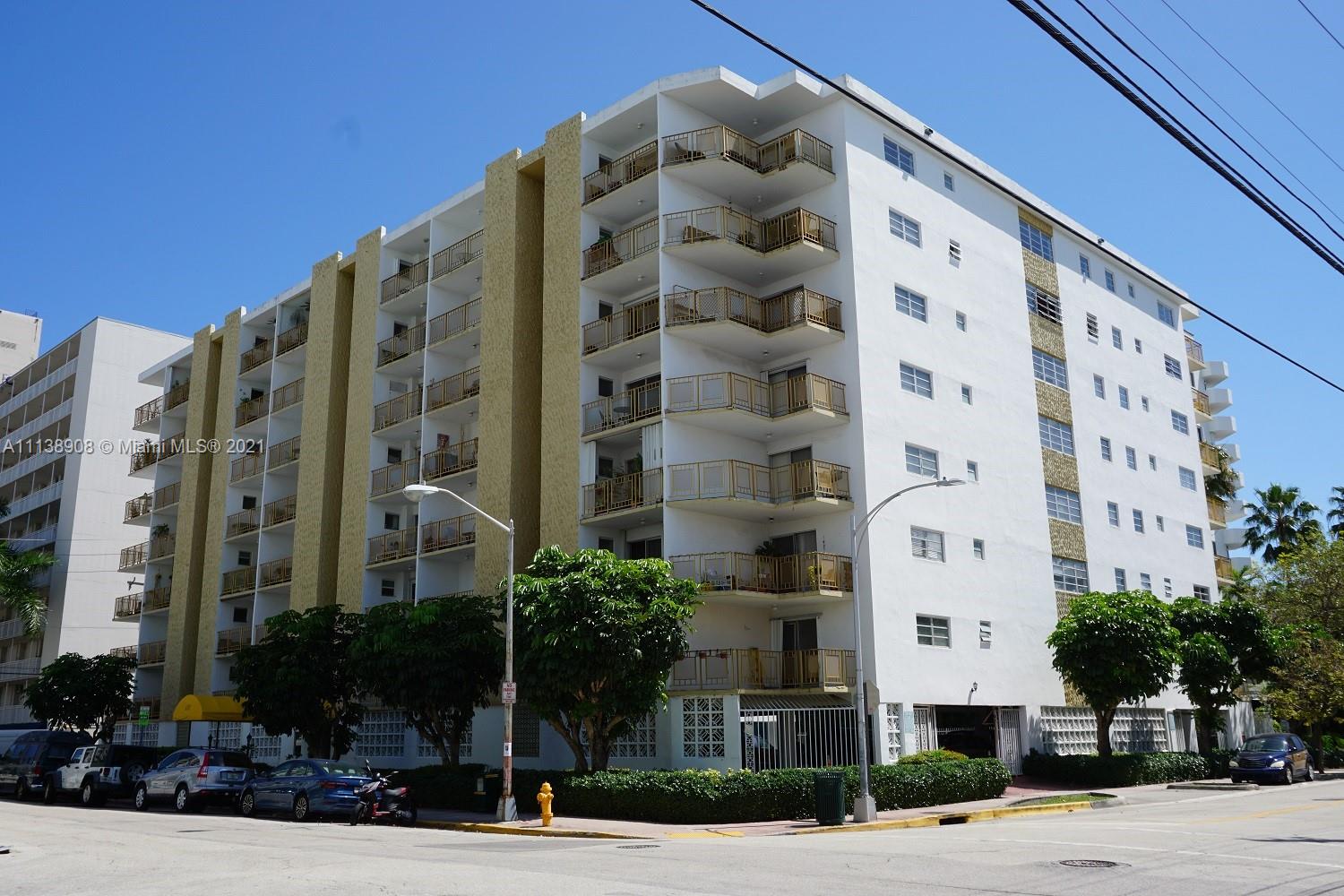 JUST REDUCED ! Location , Location , Location ! 1 Bedroom 1 Bath apartment with large balcony on LINCOLN ROAD ! Very well maintained gated Building with pool and laundry facility. One Year Lease only - NO SHORT TERM - NO PETS.