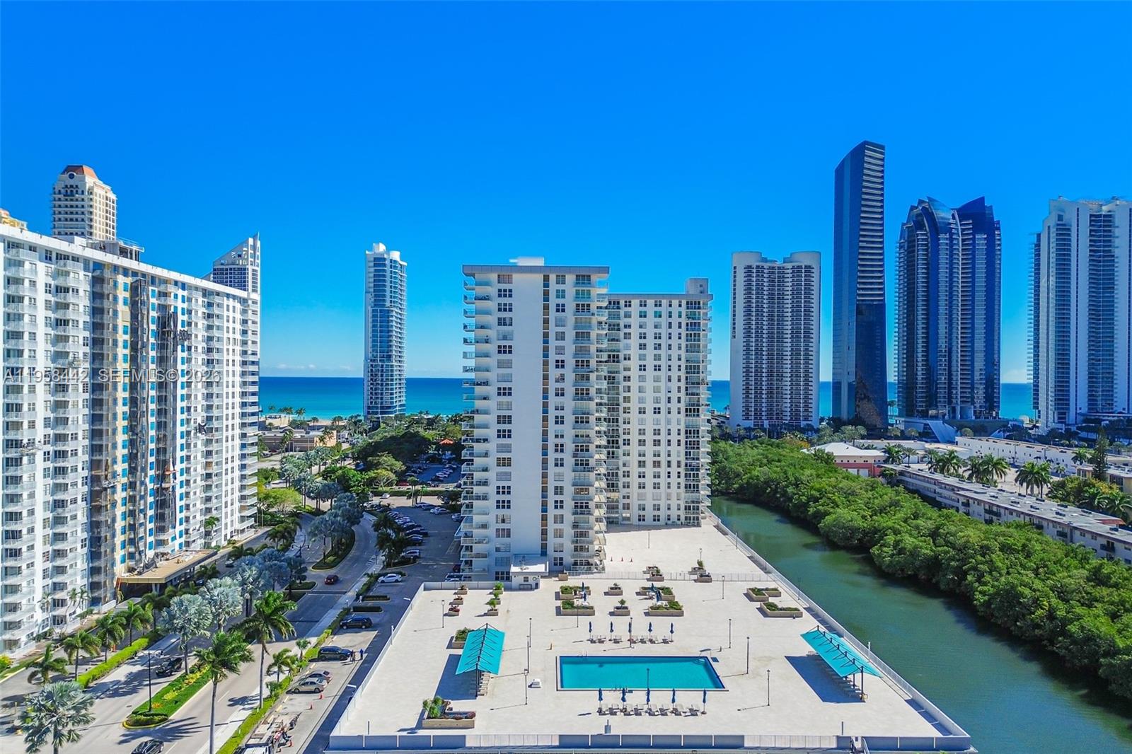 Spacious 2-bedroom, 2-bathroom condo offering 1,552 SF of living space with beautiful ocean views. The building features an extensive amenities package with an HOA that includes cable TV, internet, hot and cold water, laundry facilities, pest control, and 24-hour security. Residents enjoy a heated swimming pool, gym, sauna, game room, library, playroom, parking, and bike storage. Washer and dryer facilities are conveniently located on each floor.  Ideally located within a 5-minute walk to the Atlantic Ocean, Sunny Isles Beach, K–8 school, shops, restaurants, public parks, and supermarkets including Publix and Milam’s.  The building has completed a $10 million assessment, with both 40-year and 50-year recertifications fully completed, and offers a newly renovated pool area and gym. Professionally managed with on-site management and friendly security.