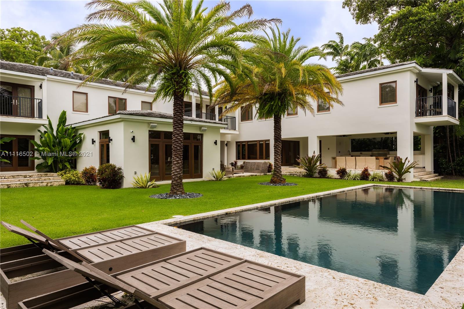 FULLY RENOVATED, 2-STORY WATERFRONT HOME ON A PRIVATE AND GATED COMPOUND LOCATED ON SUNSET ISLAND. 7,725 SF INTERIOR ON A 20,000 SF LOT WITH 100 FEET ON THE WATER. HOME FEATURES 7 BEDROOMS, 8.5 BATHROOMS, IMPACT WINDOWS & DOORS, GUEST HOUSE, MEDIA ROOM, COVERED PATIO, BALCONIES, MOTORCOURT WITH AMPLE PARKING, 2-CAR GARAGE, LUSH LANDSCAPING, GOURMET KITCHEN, HEATED SWIMMING POOL, OUTDOOR KITCHEN + BBQ, OUTDOOR SHOWER, PRIVATE DOCK WITH BOAT LIFT.
WALKING DISTANCE TO SUNSET HARBOUR, CLOSE PROXIMITY TO LINCOLN ROAD, I-95, HOSPITALS, SCHOOLS, AND PARKS.