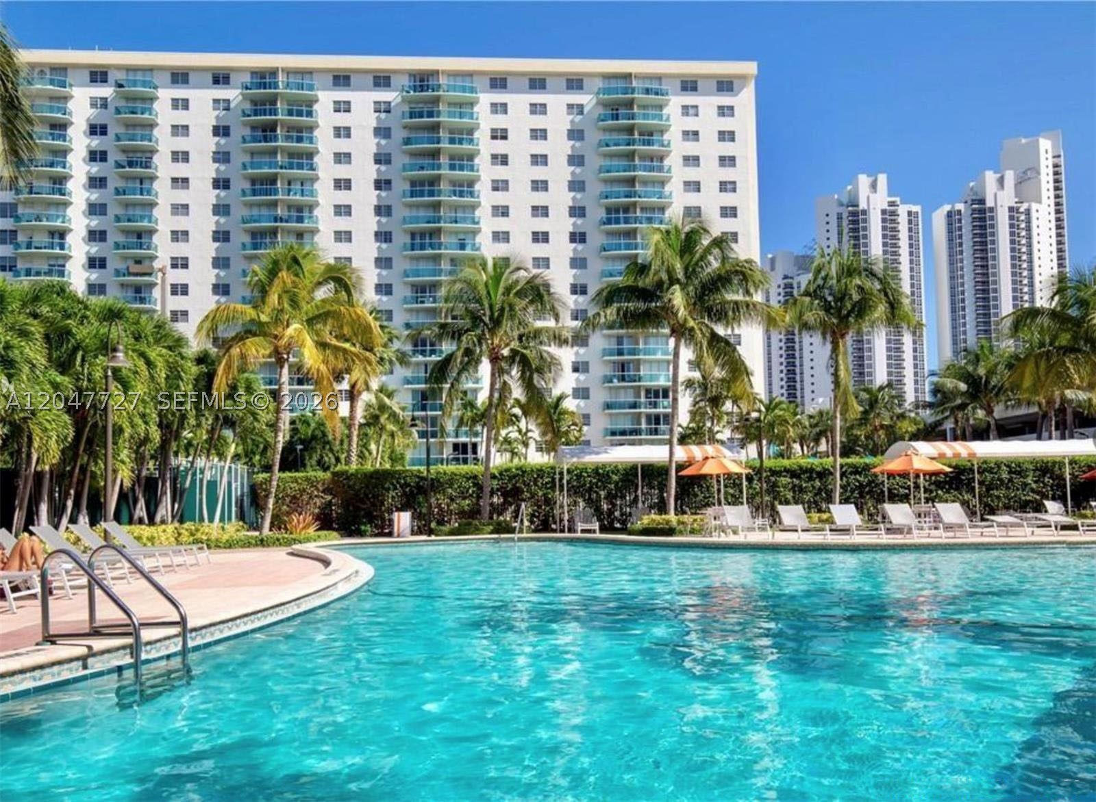 Spacious 2-bedroom, 2-bathroom residence in the heart of Sunny Isles Beach. Offering 1,505 sq ft of living space, this home features an exceptional floor plan. Building is Healthy, No special assessments. 40-year certification completed. Amenities include 24/7 security, valet, pool, gym, and more. Conveniently located within walking distance to the Beach, shops, restaurants, and schools.  The unit includes an assigned parking space plus valet service for guests. Internet and cable are included. Rentals are allowed up to two times per year. Investor friendly. The seller is motivated and open to reasonable offers. The unit is sold "AS IS"