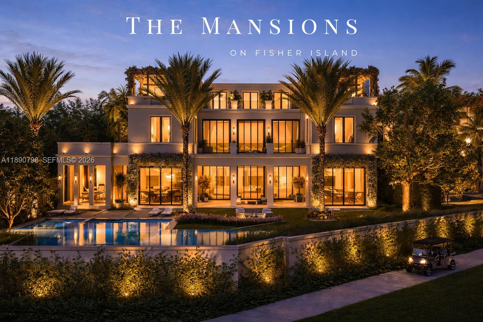 THE GRANDE DAME OF FISHER ISLAND… THE MEGA MANSION No.7 SITS ON OVER HALF ACRE OF LUSH GARDENS & WATER FEATURES WITH STUNNING DIRECT BAY & GOLF COURSE VIEWS! This Modern Tuscan Mansion features over 15,800 SF of Interior Living Space + Massive Outdoor Spaces for Entertaining. The Largest & Most Opulent Mansion on Fisher Island features 8 Bedrooms + 10 Bathrooms + 2 Powder Rooms. European White Premium select Oak Flooring & Italian Stone throughout—Italian Kitchen equipped with top-of-the-line Wolf & Sub-Zero Appliances. Expansive Master Suite with His & Hers Baths features Dornbracht Fixtures + Huge Dressing Rooms. Infinity Edge Pool & Spa. Rooftop with Wellness areas + Yoga Meditation Deck with 360-degree views. Architecture by Portuondo Perotti Architects. 4 Car Garage + Large Driveway.