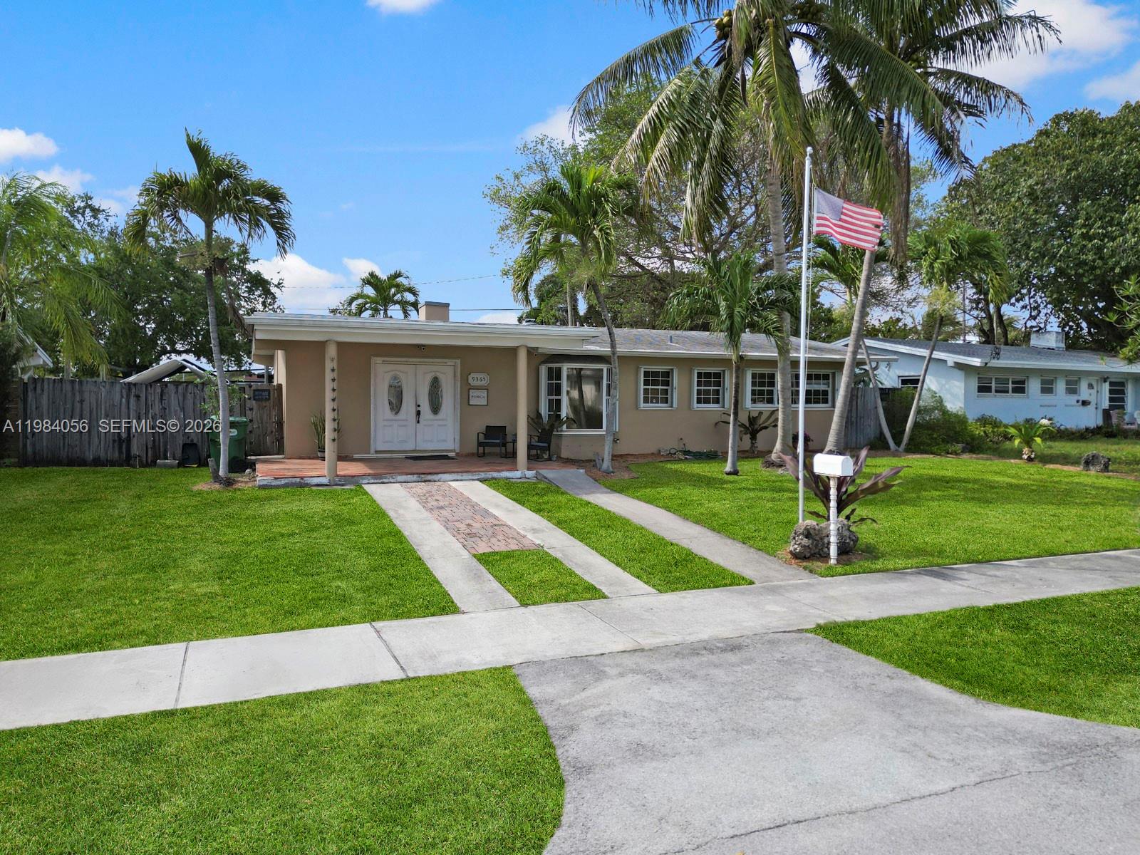 This charming, well-maintained 3-bedroom, 2-bathroom home is located in a highly desirable Cutler Bay neighborhood and sits outside of the flood zone. The interior features a recently updated kitchen with quartz countertops, beautifully renovated bathrooms, new flooring throughout, and a spacious oversized laundry room with additional storage. Key updates include a newer roof, newer A/C, and accordion shutters for peace of mind, all complemented by the cozy warmth of a real fireplace. 

The exterior is perfect for South Florida living, offering a private fenced-in backyard with a mature, fruit-bearing avocado tree, a large concrete shed for storage, and a 70-foot concrete slab with an RV hookup. Lovingly cared for by the same owners for 25 years, this home is situated in a vibrant community known for its active social calendar, including golf cart parades, chili cook-offs, and wing-fests. Conveniently located just minutes from the Turnpike, Black Point Marina, and the $1 billion redevelopment of Southland Mall into Southplace City Center. This is a must-see—bring your offers!