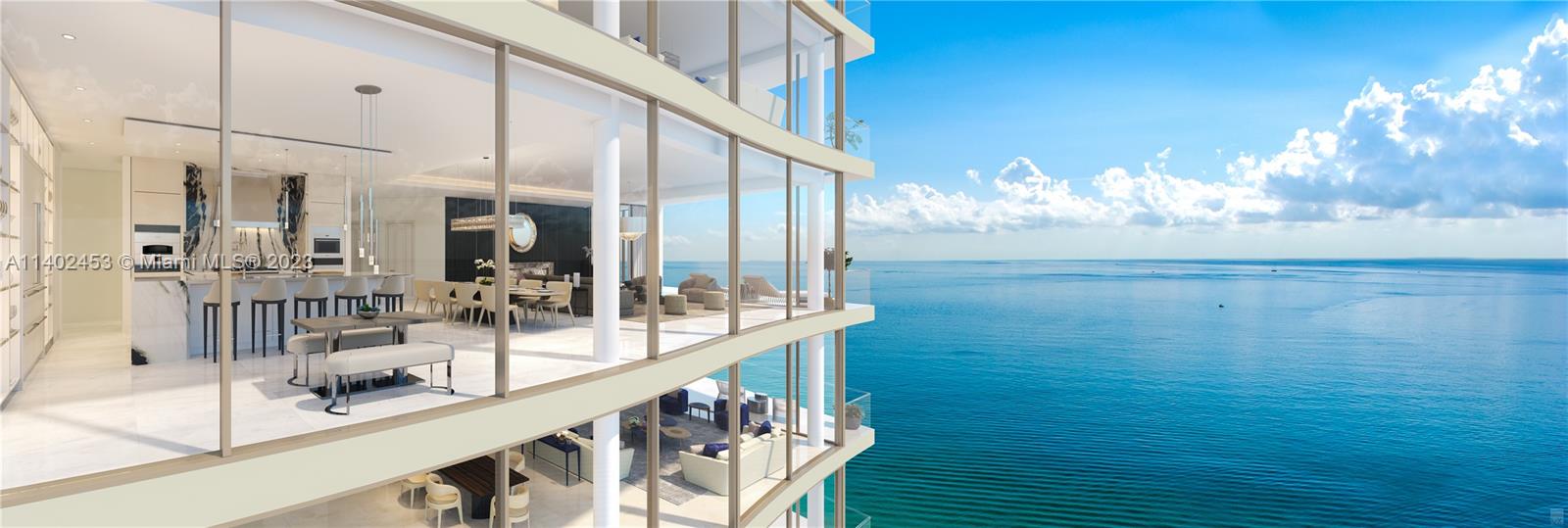 This incredible four bedroom corner residence has the most magnificent  finishes and custom layout.  This unit is located in the sought after  Boutique tower at the Estates at Acqualina. This south facing unit has a state of the art kitchen with a 14 foot long island, gas La Cornue range, custom pantry with refrigerator and Molteni kitchen, bathrooms and Master bedroom closets.