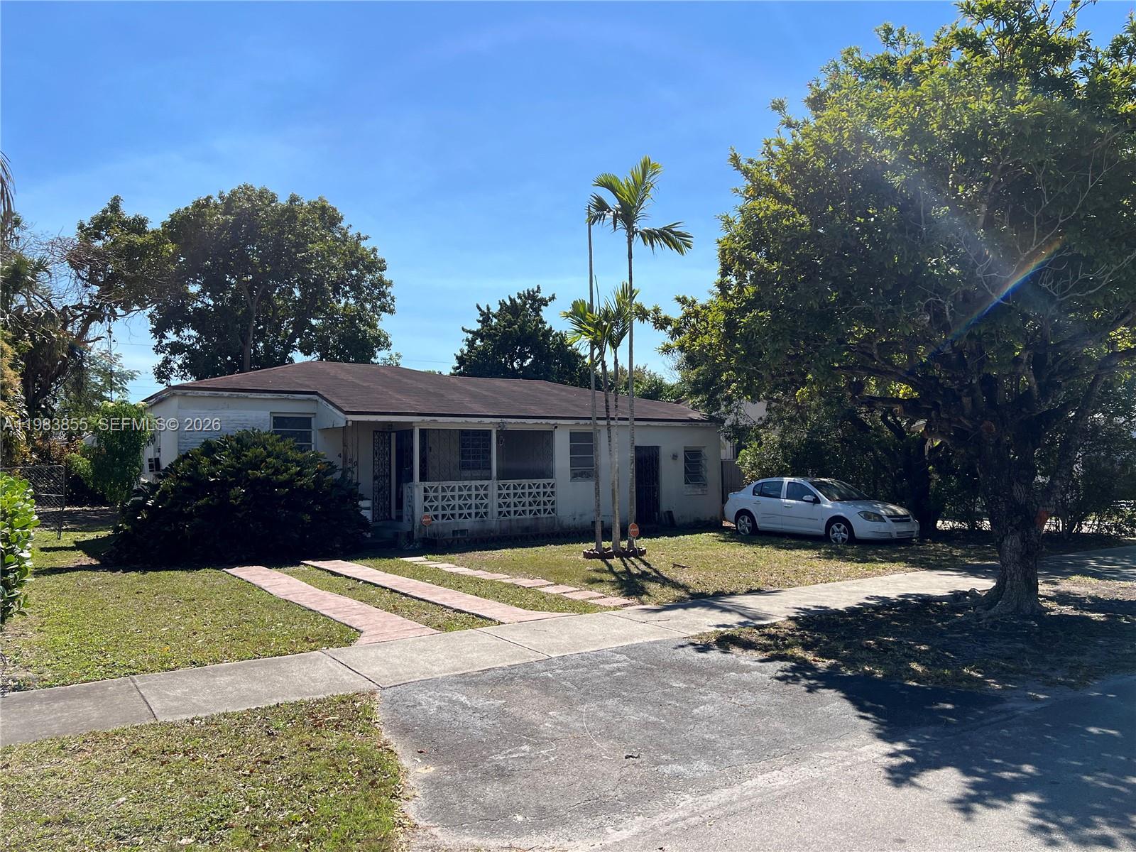 Imagine yourself adding this two-unit property to your cash flow portfolio. Property has 3 bedrooms, 2 bathrooms total. Main unit has 2 bedrooms and 1 bathroom. In-law-quarters has 1 bedroom and 1 bathroom and kitchen area. Both units have front door and backdoor access to backyard.  The bedrooms in the units are on opposite sides of the house for maximum privacy. 

There is space outside to set up a coin-operated washing machine. 

CAUTION: The floor has holes and is slippery. Please wear appropriate footware.

Hey builders! This property has a large lot that giving you space for to construct a dream property. 

This property is located in the City of Miami. This property is NOT located in Coral Gables, but it is REALLY CLOSE to Coral Gables and all it has to offer. 

Title is free and clear.

Watch the video tour link available on this listing and on Youtube when you search the property address. 

Come see this property for yourself. Call or text broker to request property visit. 

This broker sells investment properties. Do good business together once and we may do more business together soon.