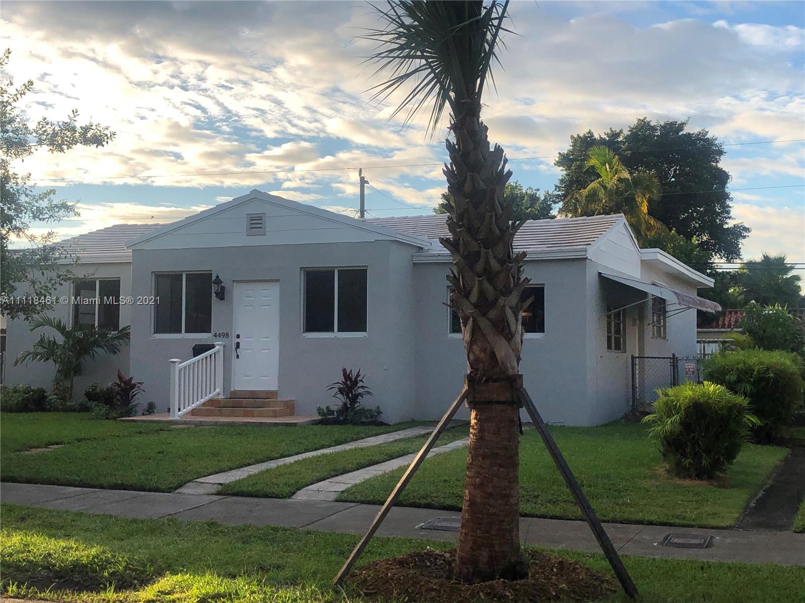 LOCATION, LOCATION AND LOCATION!!! Spacious Single Family Home 3 Bedrooms, 2 Bathrooms and Garage converted into apt 1Bed /1 Bath !!! A few blocks from Coral Gables.  Granite Counter Tops.  Hight Impact Windows in front of the house and in some of the rooms.  A/C is almost new, installed in 2021.  Huge and Beautiful patio, Fence and Backyard awaits personal touches.  Room for Pool! Good Condition! LOCATED MINUTES AWAY FROM CORAL GALES, DOWNTOWN, HIGHWAYS, GROCERY STORES, CULTURAL CENTERS, SUPERMARKETS, GREAT RESTAURANT, HOSPITALS, MIAMI INTERNATIONAL AIRPORT & THE MARLIN'S STADIUM, PUBLIC TRANSPORTATION AND MORE.  Quit Neighborhood.
