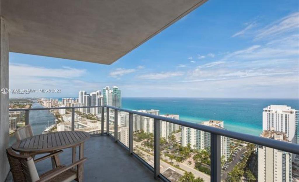 This is the best corner Line Unit and gorgeous Ocean and Intracoastal views on a 22th floor. All furnished and modern style. Exclusive resort-style amenities include an oceanfront Beach Club, pool deck with breathtaking water views, relaxing spa, Aqua Club with an infinity-edge pool, concierge services. Hyde Beach House residents also enjoy a private outdoor movie theater and a Sports Club with 2 tennis courts. Great for investors considering short term rentals and personal use. Don't miss this one. Great price at 01 spectacular line.