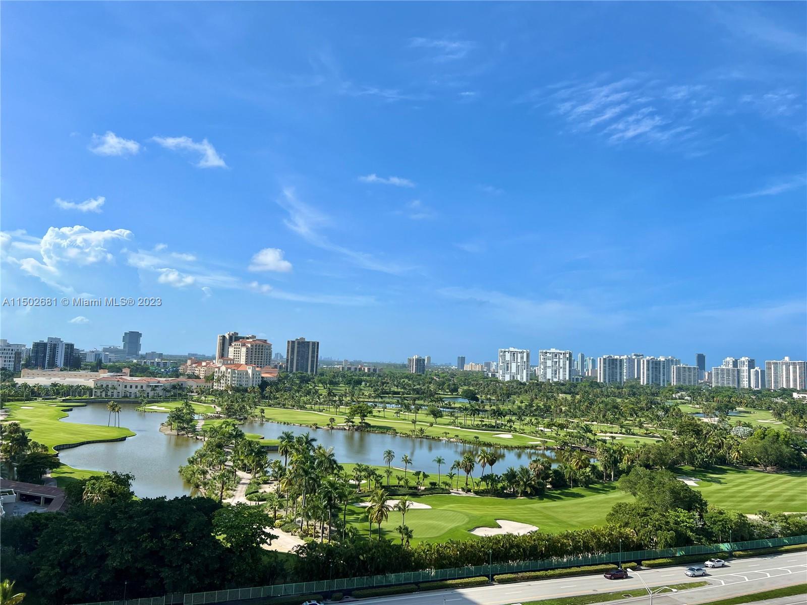 Live in Aventura, one of the best city's in South Florida with amazing views in this large corner unit 2 Bed/ 2 Bath.
Exclusive building, one of the largest units very spacious and plenty storage, 3 balconies, views to Aventura,
Aventura's Golf Course and Sunny Isles Beach. Freshly painted. Great amenities, gym, sauna,
beautiful pool, jacuzzi, dog park, valet parking, water, internet and basic cable included in HOA. Walking distance
to Aventura Mall, Publix, restaurants, banks and much more. 5 Minutes from the beach.