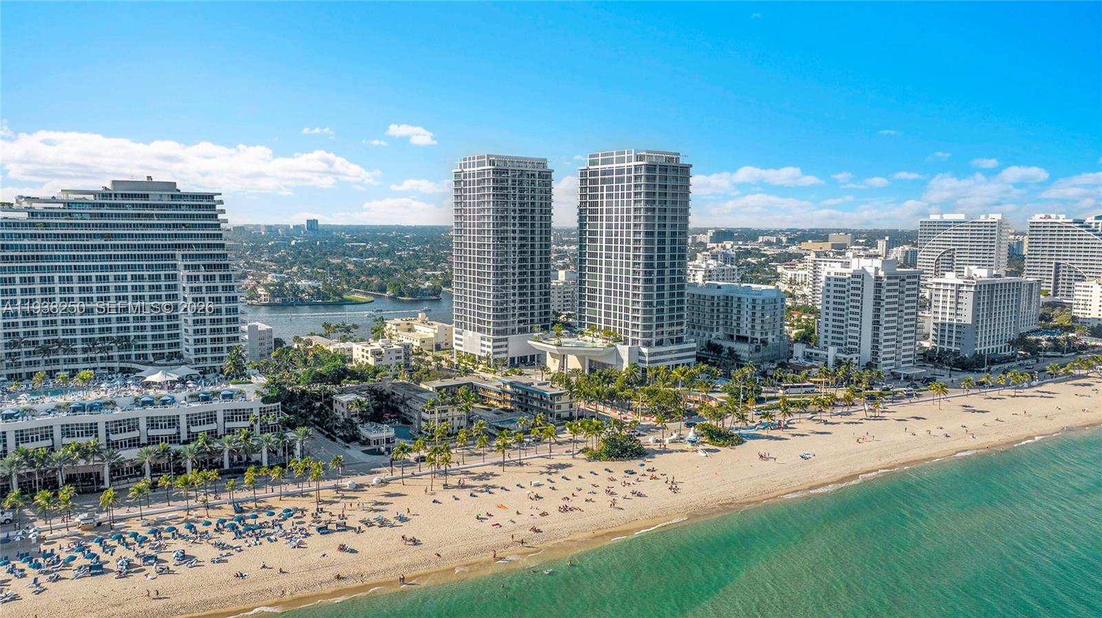 Oceanfront living directly across from the beach in Selene, Fort Lauderdale’s newest luxury masterpiece of oceanfront development. Brand-new 3-bedroom plus a den, 4 bath and separate laundry room residence designed by renowned Kobi Karp Architecture the Seaglass/SE Corner model. Contemporary design 3112 square footage with floor-to-ceiling windows offering Florida's sunshine light and stunning views from every room. Incredible wraparound terrace of 472 square footage showcasing sweeping direct ocean and Intracoastal view Spacious open floor plan with 9’8” ceilings, split-bedroom layout, and gourmet kitchen featuring top of the line appliances and a wine fridge or maybe a coffee area with a large island ideal for entertaining. Only 4 units on the floor.

Unparalleled location on iconic Fort Lauderdale Beach, moments from premier dining, shopping, and Las Olas Boulevard.
Resort-style amenities include elegantly appointed lobbies, two elevated tropical pool decks, 75’ lap pool and spa, outdoor kitchens, cabanas, fire pits, shaded pool bar, world-class fitness center with golf simulator, social lounge, private theater, wine room with catering kitchen, business center, dog park and more. Secured garage with two parking spaces, 24/7 front desk, complimentary valet, concierge services, and beach chair and towel service. A true showstopper.