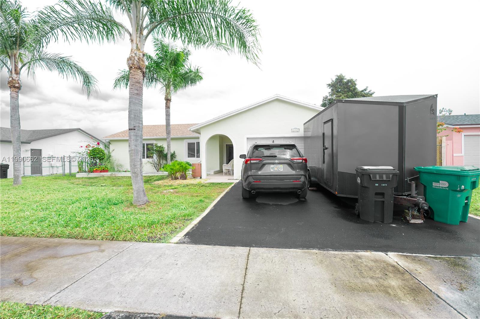 Welcome home! Well maintained 3-bedroom, 2-bathroom single-family home offers comfort and 
space! Master bedroom has an adjacent room that can be a den or nursery that leads to covered terrace.  Situated on a generous 8,000 sq ft lot, this property features approximately 1,600 sq ft of living area and a spacious 2-car garage and covered terrace. Enjoy peace of mind with all major upgrades already done, including a new roof, new A/C system, impact windows and doors, and solar panels, energy efficient and provide savings in electric bill during hot summer days. Step outside to a large backyard with plenty of room to entertain, add a pool, or store a boat or RV. With NO ASSOCIATION, you’ll have the freedom and flexibility every homeowner wants.  Conveniently located near schools, hospitals, shopping centers, restaurants, and easy access to major highways.