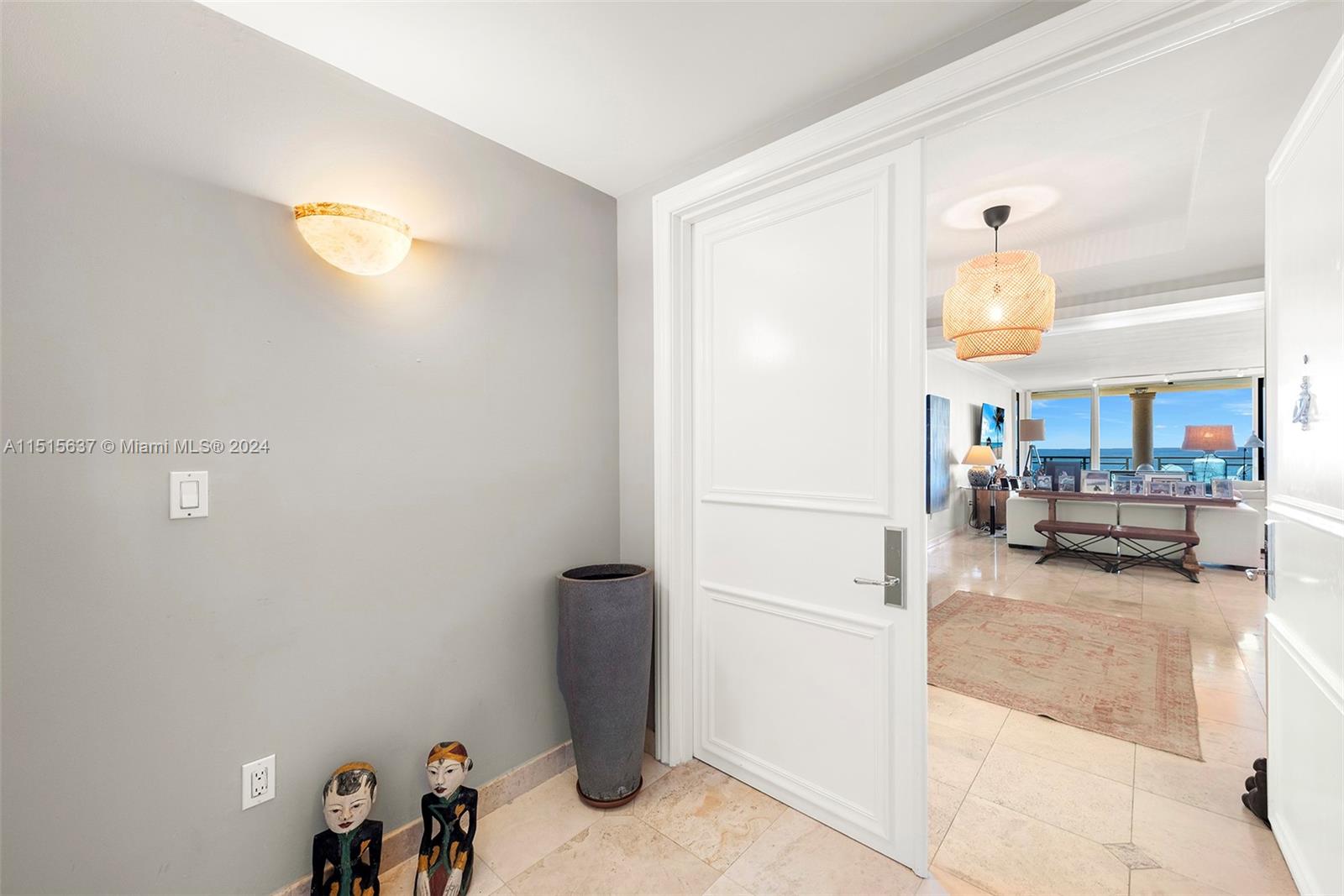 Live the Key Biscayne lifestyle in this beautiful ocean direct unit located on the 9th floor of the renowned Grand Bay Residences. It encompasses 3,660 sq ft. interior, 3 bedrooms, 4.5 baths, all the bedrooms facing the ocean, an open layout, walking closets, expansive terraces perfect for entertaining and many more features. The Grand Bay residences sit's on 12 acres of oceanfront with lush gardens, tennis and beach front access. Don't miss this exceptional offering!