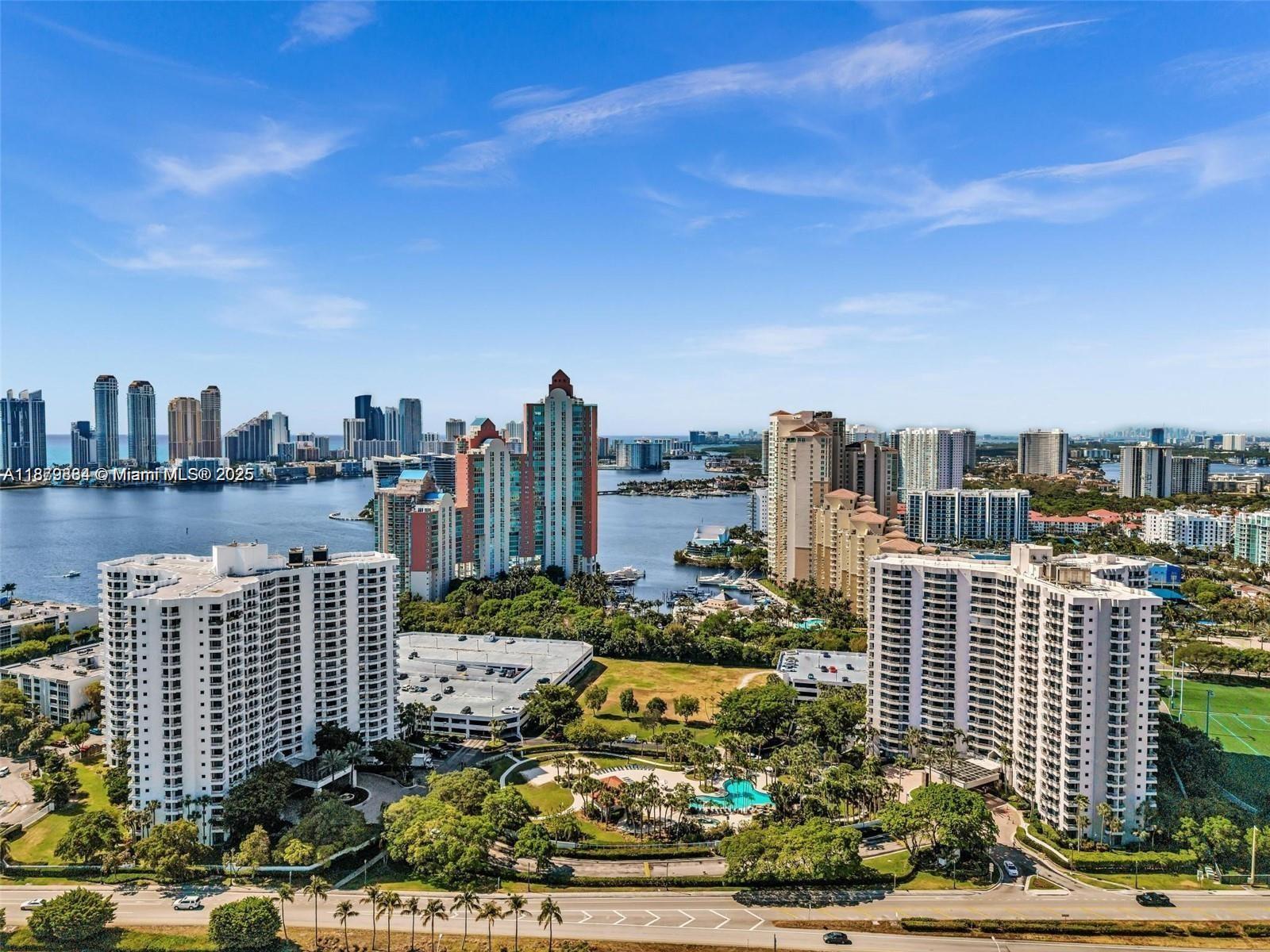 Spacious 2 BR 2 Bath in the heart of Aventura. Large spacious living room and dining room. In-unit laundry and large walk-in closet. Amenities include heated pools, gym, jacuzzi, a business center, volleyball court, BBQ, valet parking and more. Walking distance to Aventura mall, golf course, founders park, restaurants, shops, 5 mins to the beach. Excellent investment! Unit is rented for $2,475 till May 31st, 2026.