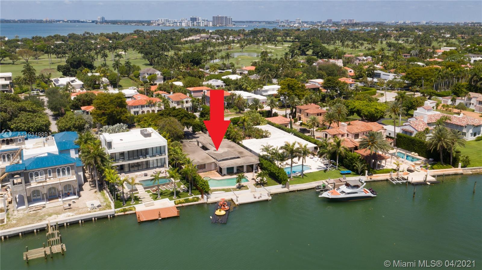 Rare opportunity to finalize new construction design & quickly break ground to build your dream house or for a developer to develop mansion spec house. Original 4,000 sq ft waterfront home sitting on a 14,193 sq ft lot with 78’ of water frontage. Located on the widest part of Indian Creek Waterway w no fixed bridges. Complete set of architectural/engineering plans for a 7,500 sq ft house available for sale & ready to submit. Seawall & 31’ x 10’ boat dock reinforced in 2007. Boat dock expansion plans available to increase to 47’x 10’. Multiple offers expected, this is a holy grail opportunity and will sell immediately. OPEN HOUSE SUN 5/23 from 10AM-12PM & BROKERS OPEN HOUSE TUE 5/25 from 12-2PM. Call l/a for private showings.