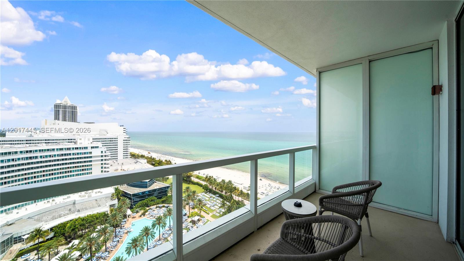 Experience the Miami Beach lifestyle in this beautifully appointed Jr. Suite at Fontainebleau III – Sorrento Tower. Enjoy stunning ocean and pool views from your private balcony, the perfect place to relax and unwind. This fully furnished, turnkey unit features a king bed, sleeper sofa, and kitchenette, ideal for personal use or generating rental income.

As an owner, you’ll have access to Fontainebleau’s world-class amenities, including award-winning restaurants, Lapis Spa, LIV nightclub, beach service, and more. Maintenance includes A/C, electricity, valet, and daily breakfast in the owners’ lounge. Perfect as a personal retreat or investment opportunity, enroll in the hotel rental program and earn income while you’re away.