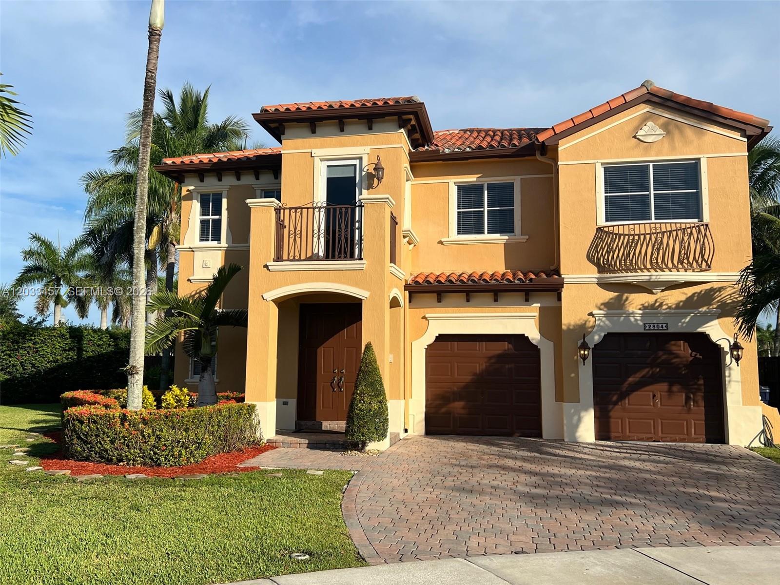 Beautiful 5-bedroom, 4-bathroom corner home in the highly desirable Venetian Isles community! This is the largest model in the neighborhood, ideally situated next to a vacant, non-buildable lot, offering added privacy and open space.
Featuring over $50,000 in upgrades, this stunning residence boasts an extended patio with elegant Chicago pavers, professional landscaping, a fully fenced yard, and a private pool with new plaster and a relaxing Jacuzzi. Enjoy breathtaking lake views from this spacious two-story home with a 2-car garage.

The interior showcases a gourmet kitchen and beautifully appointed bathrooms with wood cabinetry, granite countertops, and stainless-steel appliances. Tile flooring enhances the main level, while warm wood flooring extends throughout the upstairs living areas.

Venetian Isles offers resort-style amenities, including seven lakes, a community pool, fitness center, spa, clubhouse, children's playground, and numerous family-oriented events and activities throughout the year.

Rental payment includes lawn maintenance and pool maintenance. Easy to show! Contact the listing agent today for more information or to schedule a private showing.