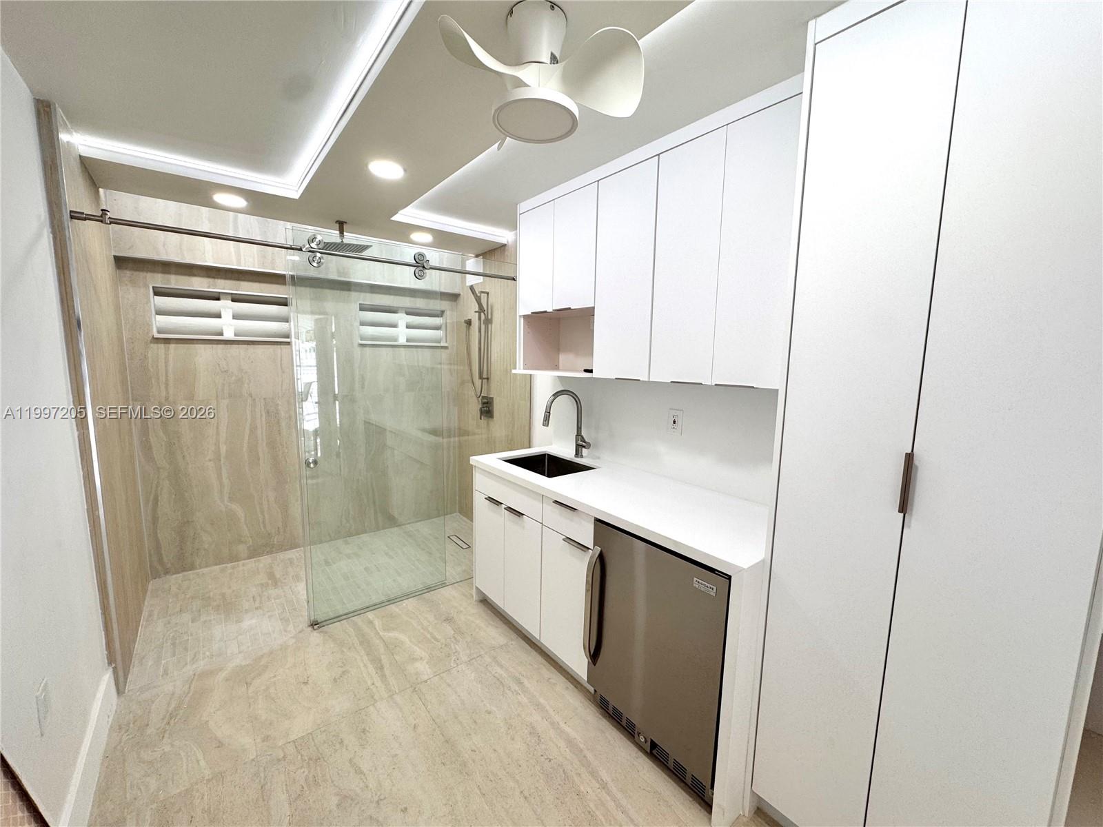Rare opportunity to own a completely renovated cabana unit exclusively available to current owners at Triton Tower. Perfect as a private beachside retreat or convenient poolside escape, this cabana offers added comfort and functionality just steps from the ocean. Cabana has been renewed with tile floors, quartz counters, and a large rainfall shower. MUST be current owner at Triton Towers. 

Triton Tower residents enjoy access to an exceptional array of amenities, including beach service, high-speed internet, cable, 24/7 security, a full-time doorman, fitness center, package concierge, and two pools. 

Triton Tower has completed its 50-year recertification and maintains partial reserves.

Ideally situated directly on the beach and boardwalk, Triton Tower is surrounded by five-star resorts, luxury residences, the vibrant Faena District, and some of Miami Beach’s most sought-after dining and lifestyle destinations.