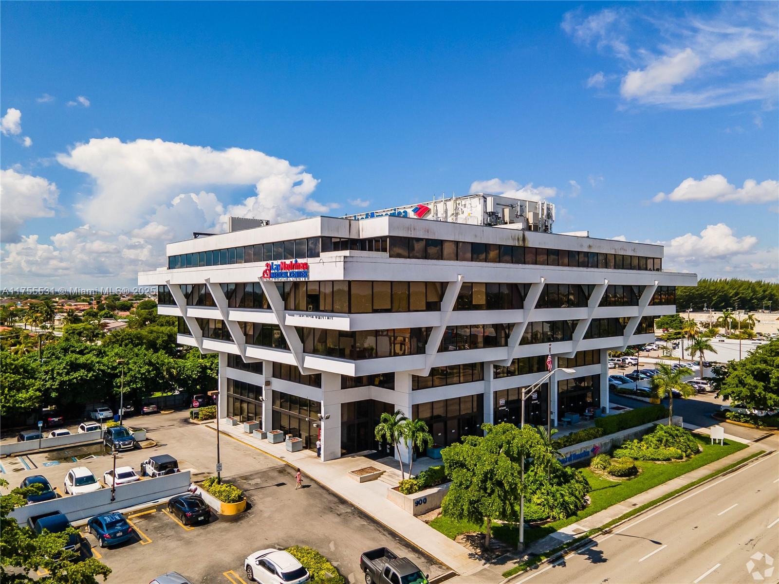 • Corner office space facing 49th Street 
•  Current tenant with a five-year lease and a five-year option
•  Local well established primary care provider with multiple locations throughout South Florida 
• Located in landmark Bank of America building
• Easy access to Palmetto Expressway (SR 826) and W Okeechobee Road (US 27)
• 3 miles from Palmetto General Hospital and 1 mile from Larkin Community Hospital
• 7 miles from Miami International Airport (MIA)
• Surrounded by major retailers, restaurants, banks and services