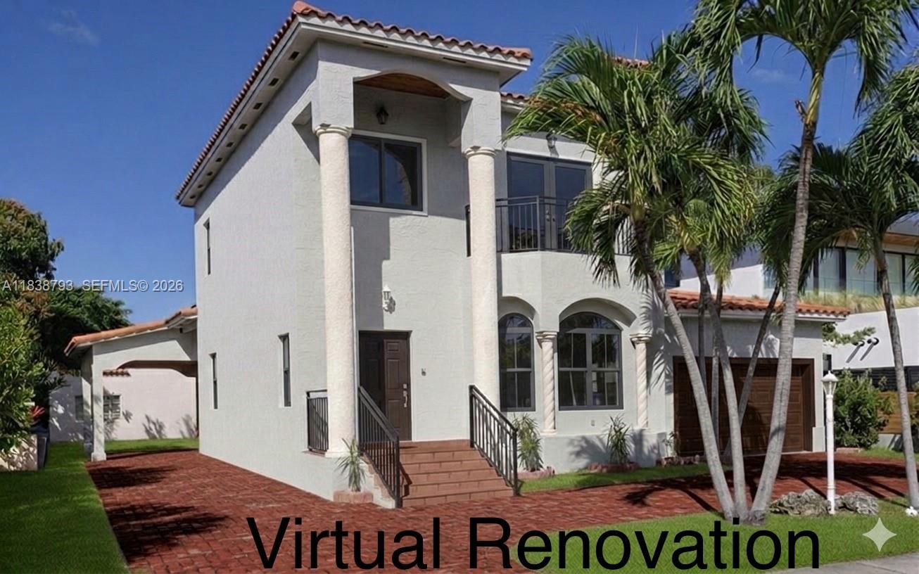 Seller is open to offering certain credits towards upgrades such as Windows, Roof, Paint and interior finishes. Make this golf course home your own, customize and capitalize! A timeless residence, rebuilt in 1999 with 4,194 SF, 10-foot ceilings, reinforced concrete foundation and walls, updated plumbing, electrical, and elevation improvements, 3/2 + loft upstairs, 1/1.5 downstairs, 1/1 detached. Move right in, renovate and expand square footage or create a custom home. Ample parking with multiple driveways, carport, garage, and space for up to 8 cars. A detached guest cottage adds versatility. Space to design your pool and garden. Ideally located near the 41st Street District, Lincoln Rd, South Beach, top A-rated schools, houses of worship, 5 blocks from the Beach/new Bayshore Park.