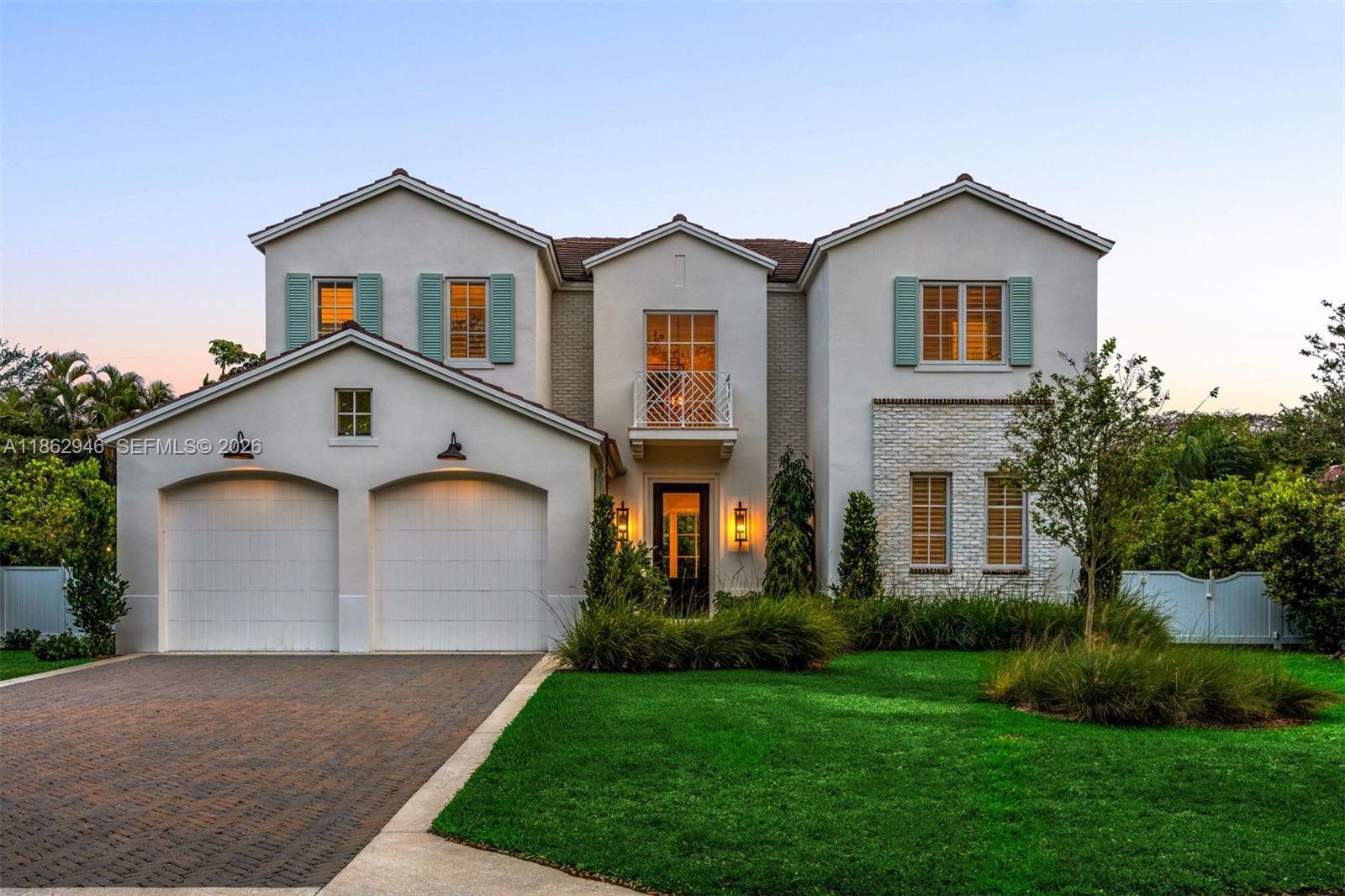 This 4,767 SF brand-new Coastal Modern residence blends luxury with functional elegance. The home features 5BD, 6 BA with sunlit and open living spaces, French white oak wood floors upstairs, and large-format porcelain tile downstairs. The gourmet kitchen boasts marble countertops, a gas stove, walk-in pantry and Thermador appliances. Entertain outdoors with a beautiful summer kitchen overlooking a sparkling pool. Pre-wired for smart home automation, the residence includes Lutron keypads for lighting & motorized shades, pre-wired speaker locations and security cameras. The spa-like primary bath offers a dual rainfall shower, soaking tub and dual vanities. Other highlights include a custom wet bar, 2-car garage and mud room/butler pantry. A beautifully designed home for refined living.