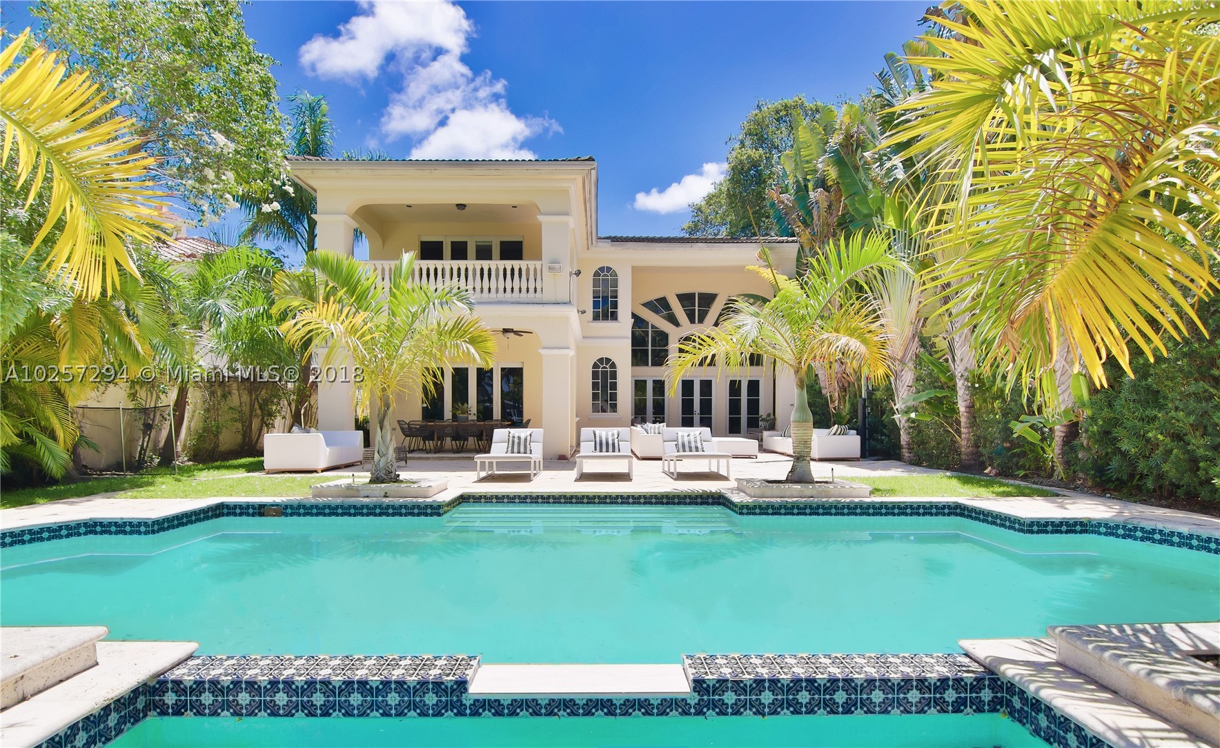 Live in the heart of Miami Beach and enjoy ultimate waterfront living on exclusive Pine Tree Drive. Sitting on a 13,070 SF lot boasting 63FT of WF, enter this beautiful Mediterranean style home through a private, gated entrance, as you step in you are greeted by double height ceilings in the foyer and living room and beautiful water views throughout. Features include a waterfront pool/spa, gourmet kitchen, maid's quarters, expansive master suite, his/hers bathroom and a large balcony overlooking the water.