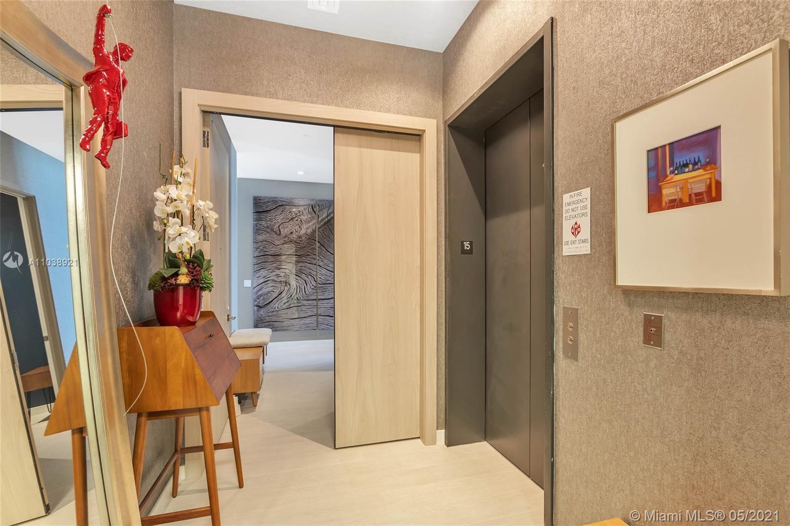 Welcome to 15C at One Park Grove, a beautiful 2,232 Sqft, 2 bedroom 2.5 bathrooms + den unit located in the heart of Coconut Grove. This decorator-unit has access via a private elevator and features 12ft.  ceilings, tons of natural light and an open floor-plan with unobstructed panoramic views of Biscayne Bay, Key Biscayne, the Port of Miami, South Beach and the Miami Skyline. The chef’s kitchen comes with Subzero/Wolf, appliances, marble countertops and an ItalKraft Kitchen. Both bedrooms feature en-suite bathrooms and custom walk-in closets. Furniture and decor also available for sale.

Arguably Miami's top building, Park Grove offers an in-house concierge and butler, 4 pools, library,  screening room, gym, in/outdoor yoga, outdoor event space & wine cellar.