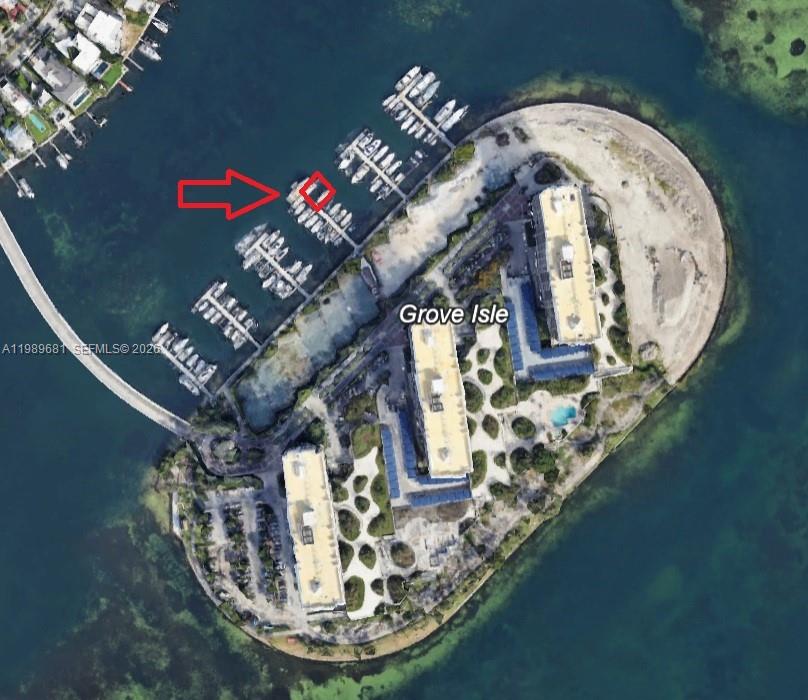 Rarely available dock slip, D-10, at Grove Isle Marina. Accommodating up to 37' boat. $2483 quarterly marina maintenance fee. 24 hour security, daily dock hands, dock carts and marina amenities. No bridges, direct Biscayne Bay access. Private 85 slip marina. Call LA.