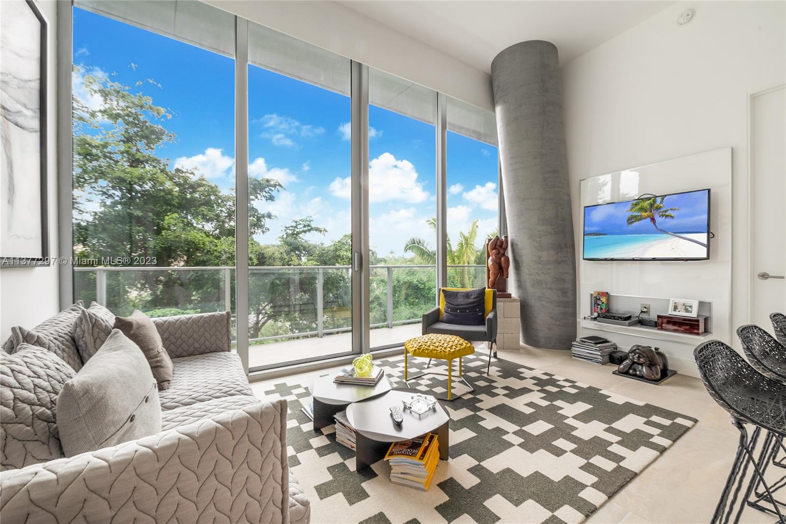 Exceptional opportunity to live in this luxurious and fully turnkey 2-bedroom, 2.5-bath apartment in Coconut Grove.  Located at iconic Grove at Grand Bay, designed by famous architect Bjarke Ingels, this sophisticated & modern apartment features an open floor plan, private elevator opening to own foyer, floor to ceiling 12-feet impact resistant doors, motorized sheer and black out blinds in every room, state-of-the-art open gourmet kitchen w/ Miele appliances including wine cooler, terrace, ceramic & wood floors, laundry room plenty of storage and 2 assigned parking spaces.  This exclusive building features a rooftop pool w/ marvelous water views besides other pools, state-of-the art fitness center, sauna & spa, pet service, 24-hour concierge & security, valet parking. A pleasure to show.